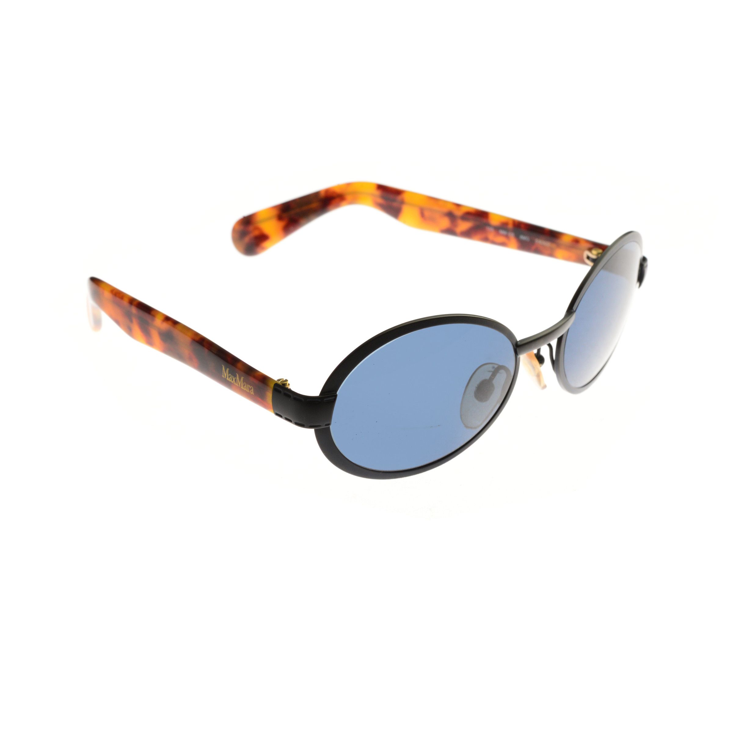 Max Mara Max Mara 90's Black & Havana Brown Oval Frame Sunglasses Size ONE SIZE - 1 Thumbnail
