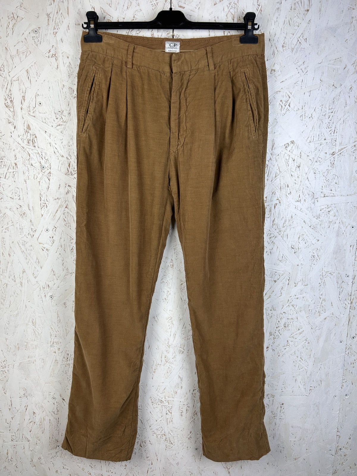 C.P. Company Men's Corduroy Loose Utility Pants in Olive