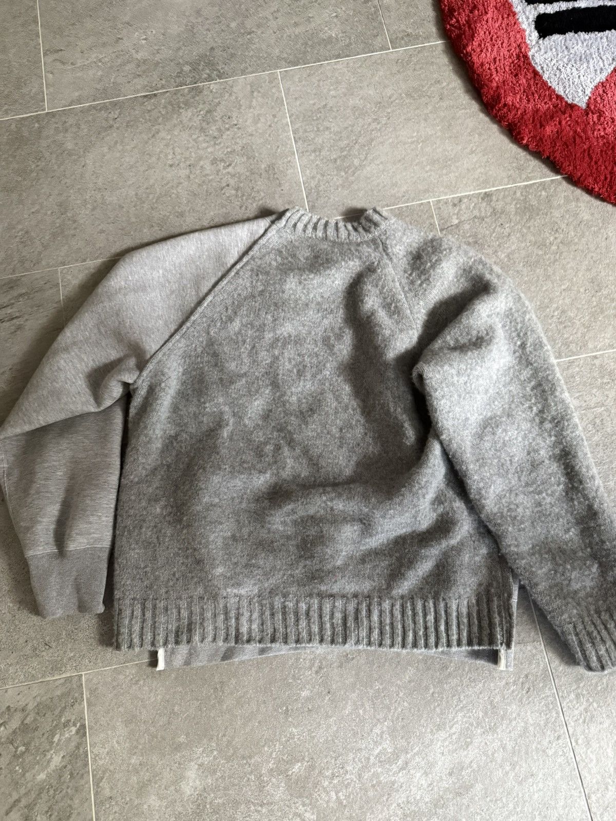 Sacai SACAI KNIT-PANELLED CREWNECK SWEATSHIRT MEETS SWEATER Size US S / EU 44-46 / 1 - 3 Thumbnail