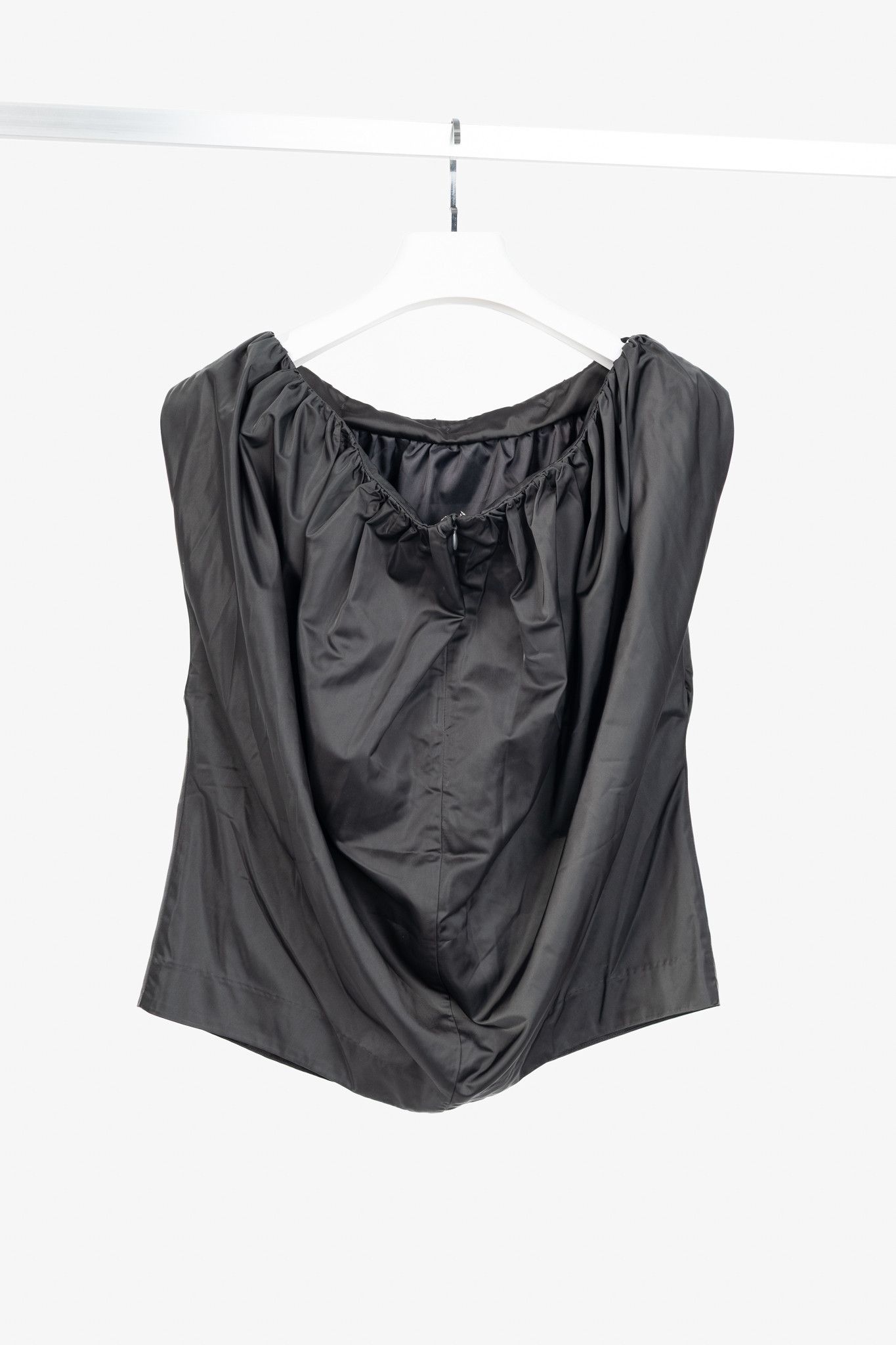 HERSKIND Herskind Martina Steel Satin Gathered Sleeveless Top Size S / US 4 / IT 40 - 2 Thumbnail