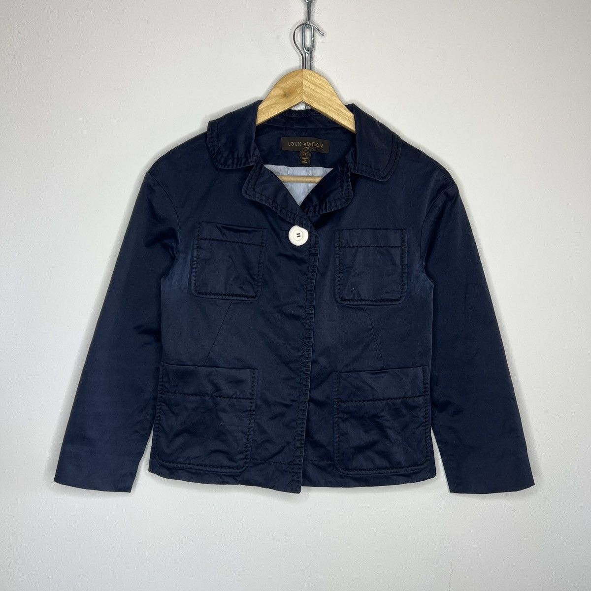 Louis Vuitton Louis Vuitton Navy Blazer Jacket Classic Luxury Cotton Size XS / US 0-2 / IT 36-38 - 1 Thumbnail