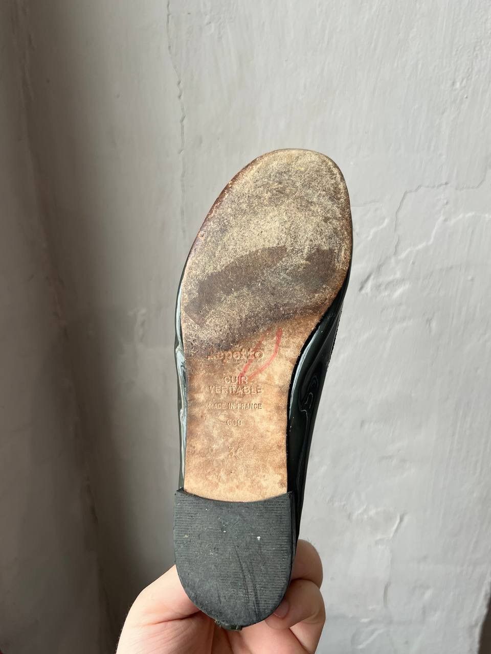 Repetto REPETTO PARIS GREEN GLANZ CAMILLE RUBBER BALLAT FLATS SZ 36 Size US 6 / IT 36 - 5 Thumbnail