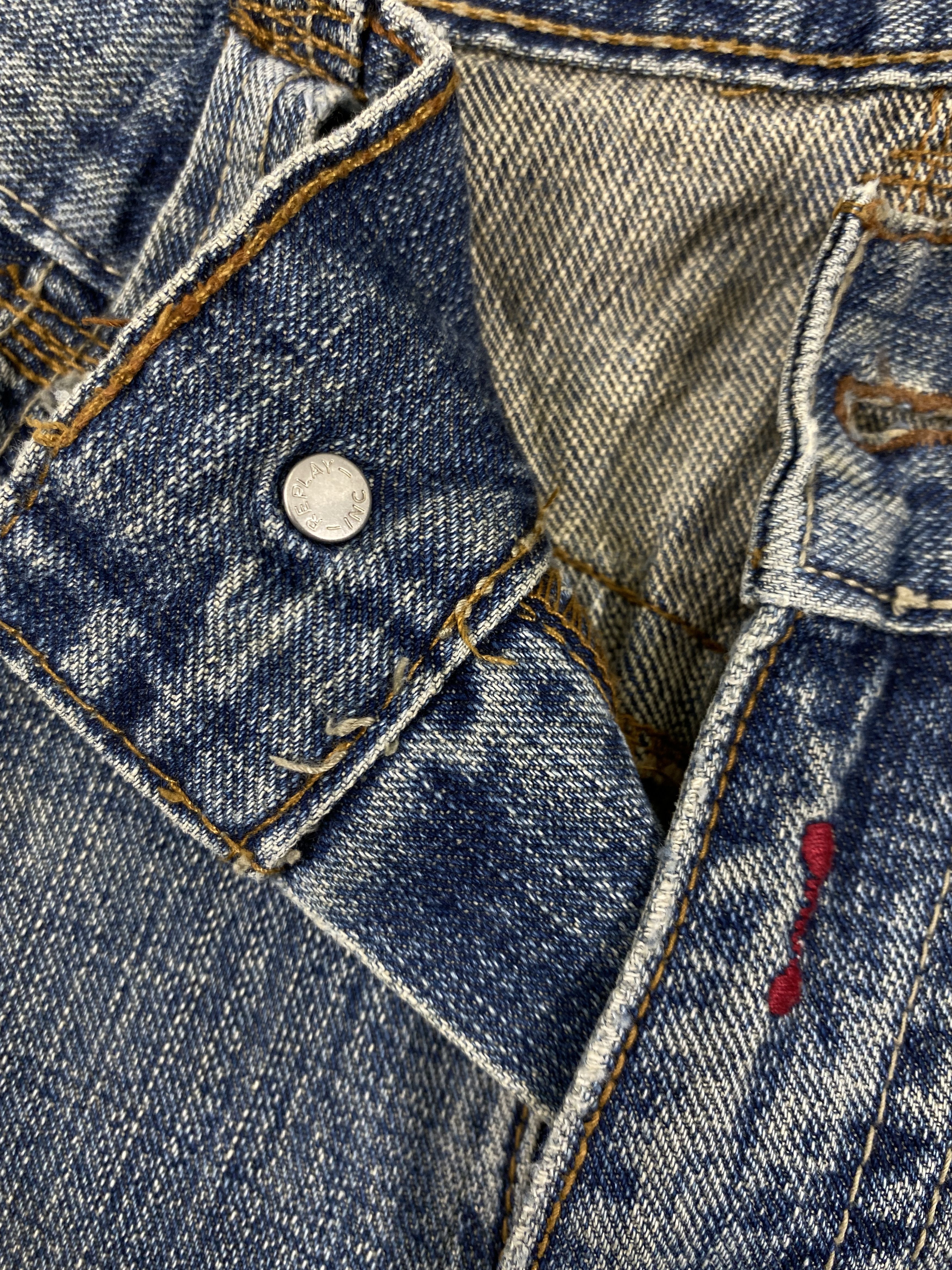 Hysteric Glamour Distressed Blue Vintage Replay Flare Jeans 32x29.5- JN3582 Size US 32 / EU 48 - 7 Thumbnail