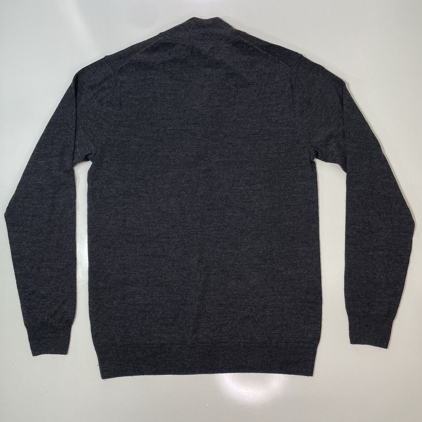 Magaschoni Magaschoni Men’s Merino Wool 1/4 Zip Sweater Gray Sz M Tall Size US M / EU 48-50 / 2 - 8 Thumbnail