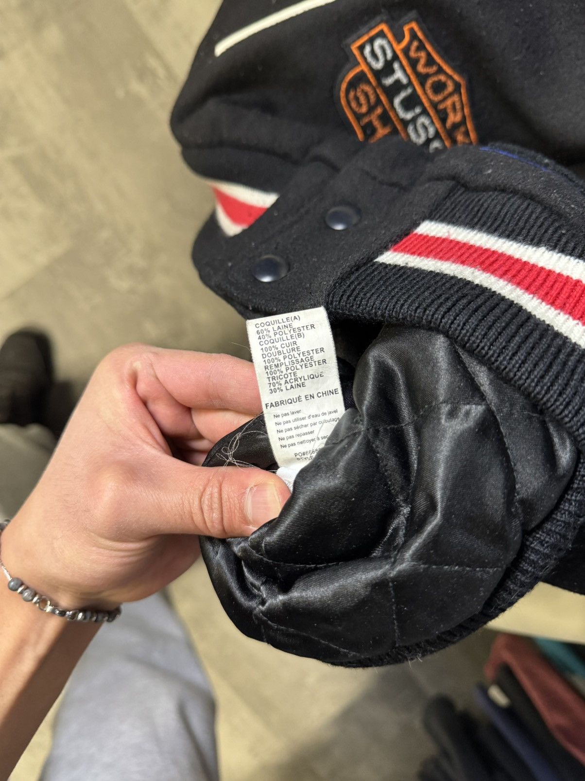 DENIM TEARS × Our Legacy × Stussy Stussy Denim Tears Varsity Jacket Size US L / EU 52-54 / 3 - 12 Thumbnail