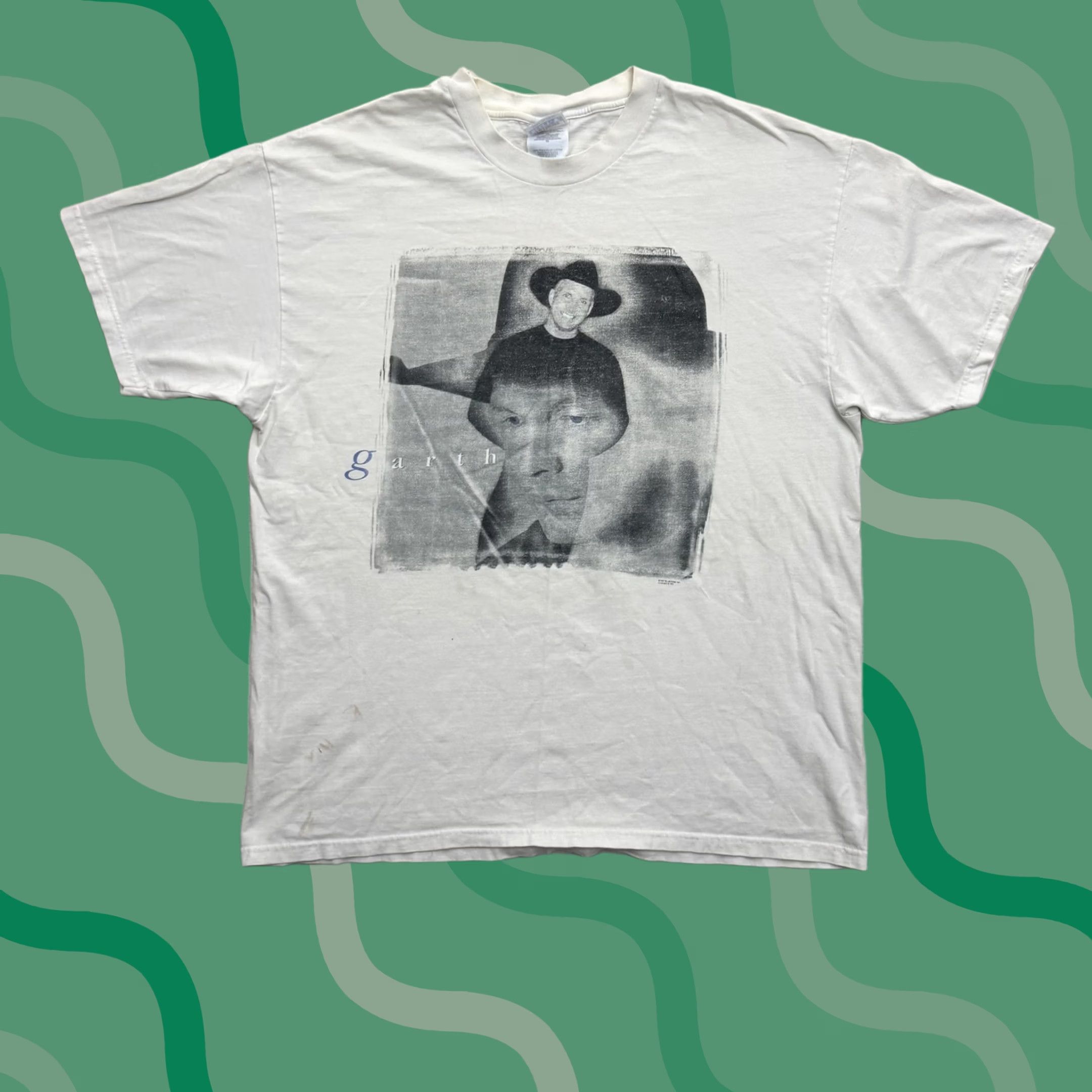 Hanes VINTAGE Hanes Garth Brooks Shirt Mens XL White 1997 90s Graphic Tee Size US XL / EU 56 / 4 - 1 Thumbnail