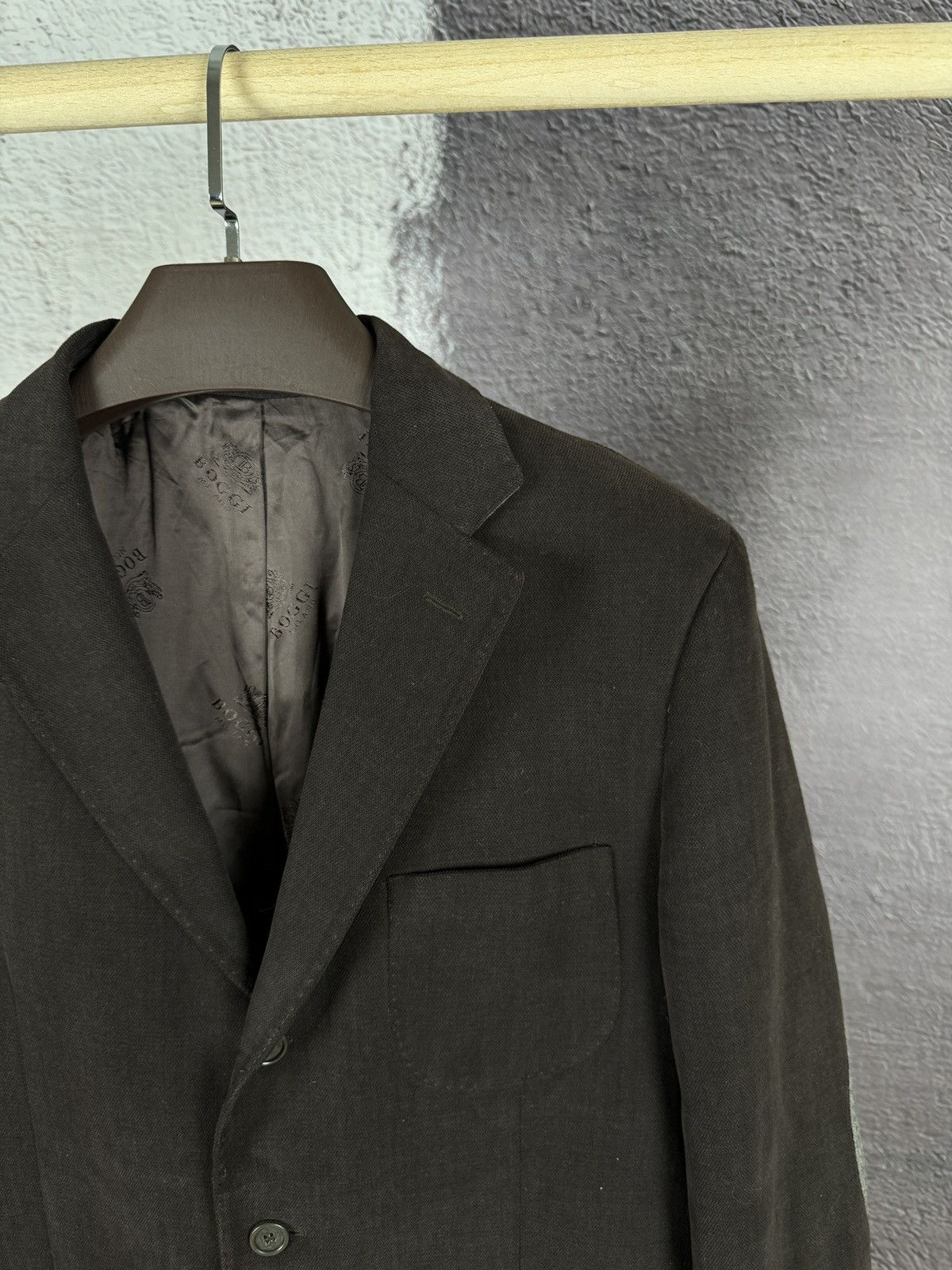 Boggi Boggi Milano vintage brown cotton 3 button blazer Size 44R - 4 Thumbnail