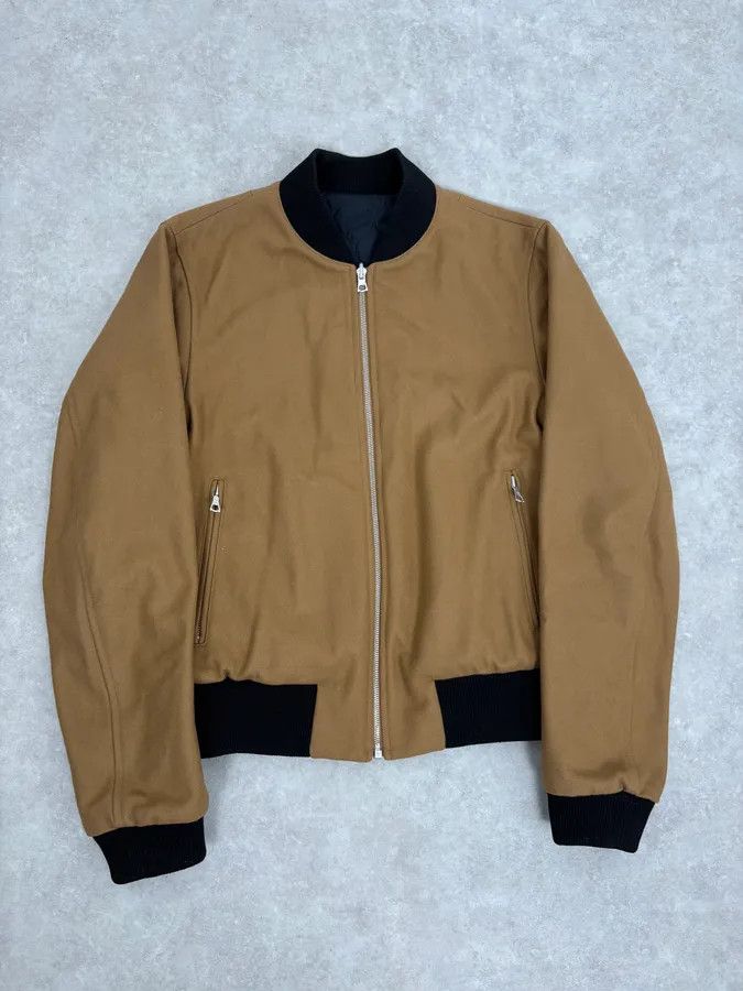 Dries Van Noten AW2015 Dries Van Noten Reversible Beige & Navy Bomber Jacket Size US M / EU 48-50 / 2 - 2 Thumbnail