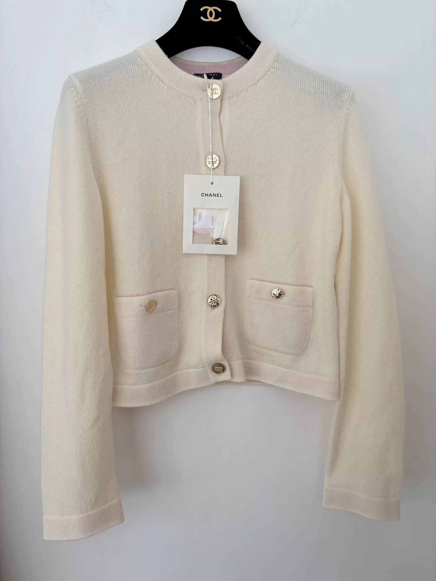 Chanel Chanel Uniform Sweater CC Logo White | Grailed