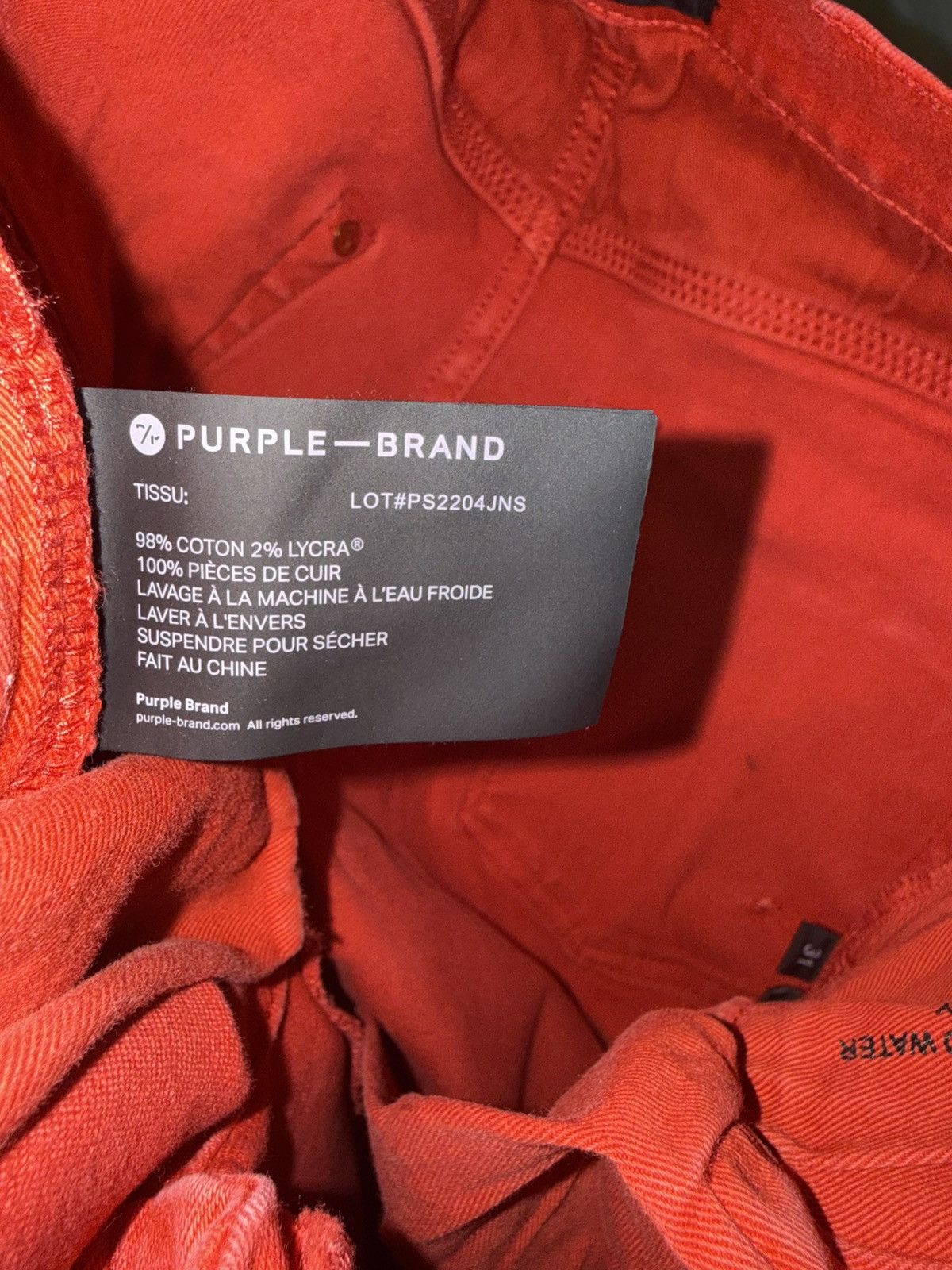 Purple Brand Size 31 Red & ripped purple jeans Size US 31 - 10 Thumbnail