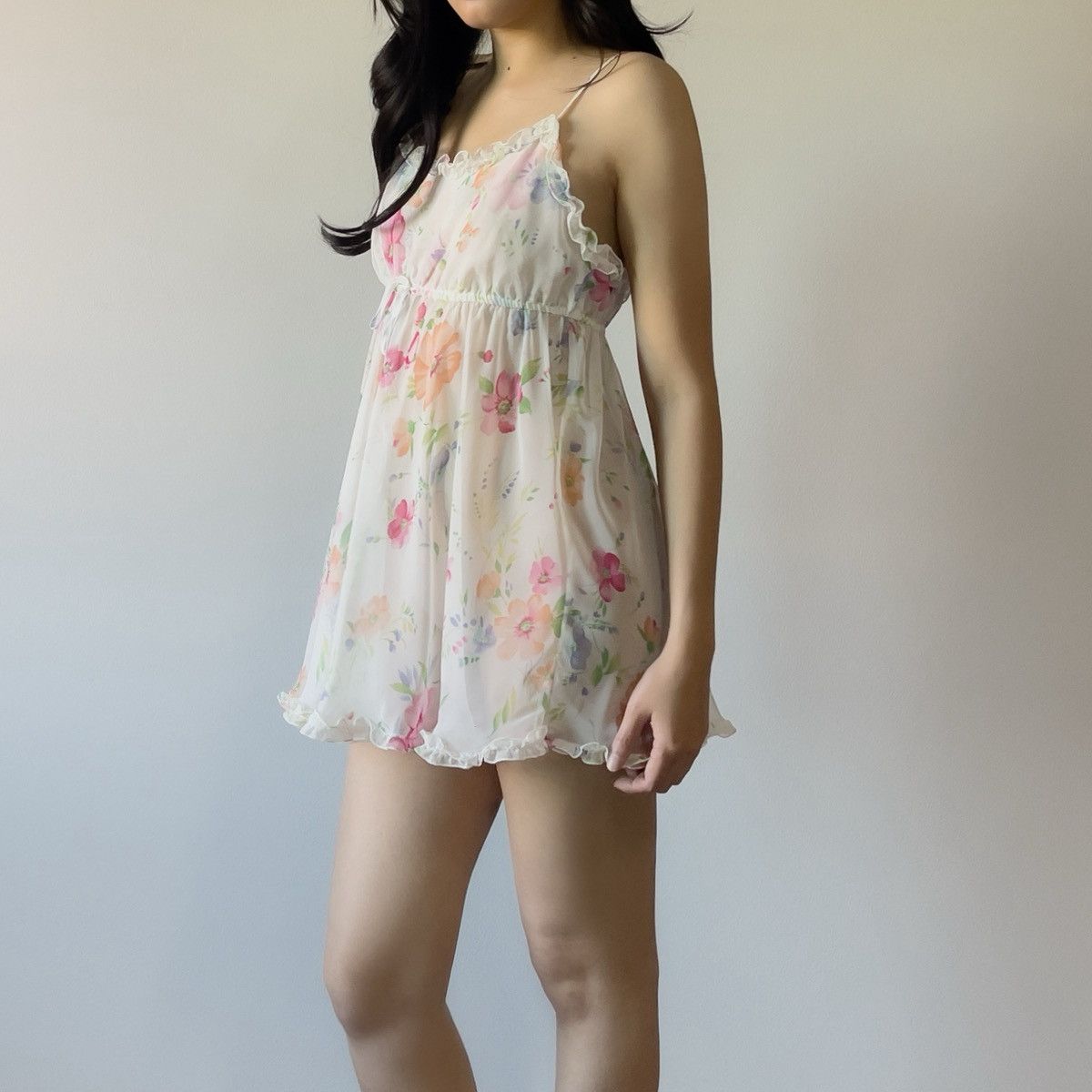 Victoria's Secret Victoria’s Secret 1990s Floral Chiffon Slip Dress (S–M) Size M / US 6-8 / IT 42-44 - 2 Thumbnail