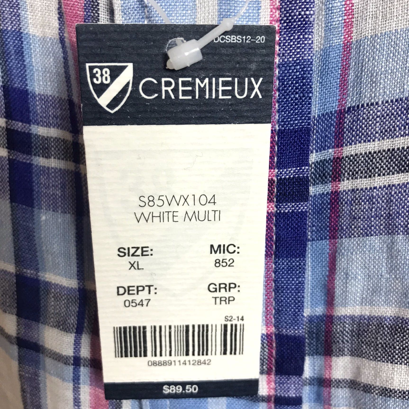 Cremieux CREMIEUX Shirt Mens Size XL Long Sleeve Linen Pink Blue Plaid Button Up 9.50 Size US XL / EU 56 / 4 - 4 Thumbnail