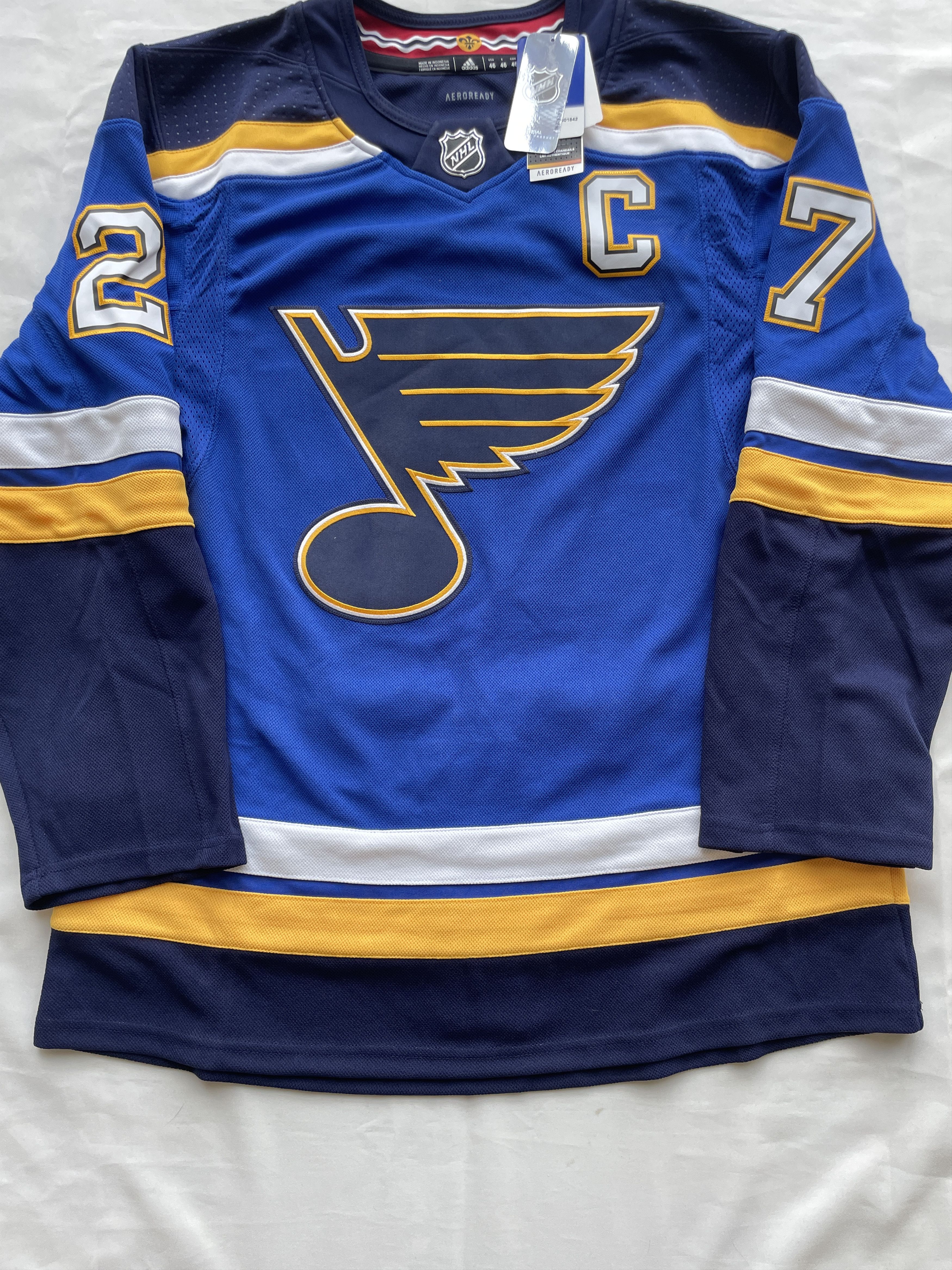 Adidas BNWT St. Louis Blues NHL #27 Pietrangelo Authentic Jersey Size US S / EU 44-46 / 1 - 4 Thumbnail