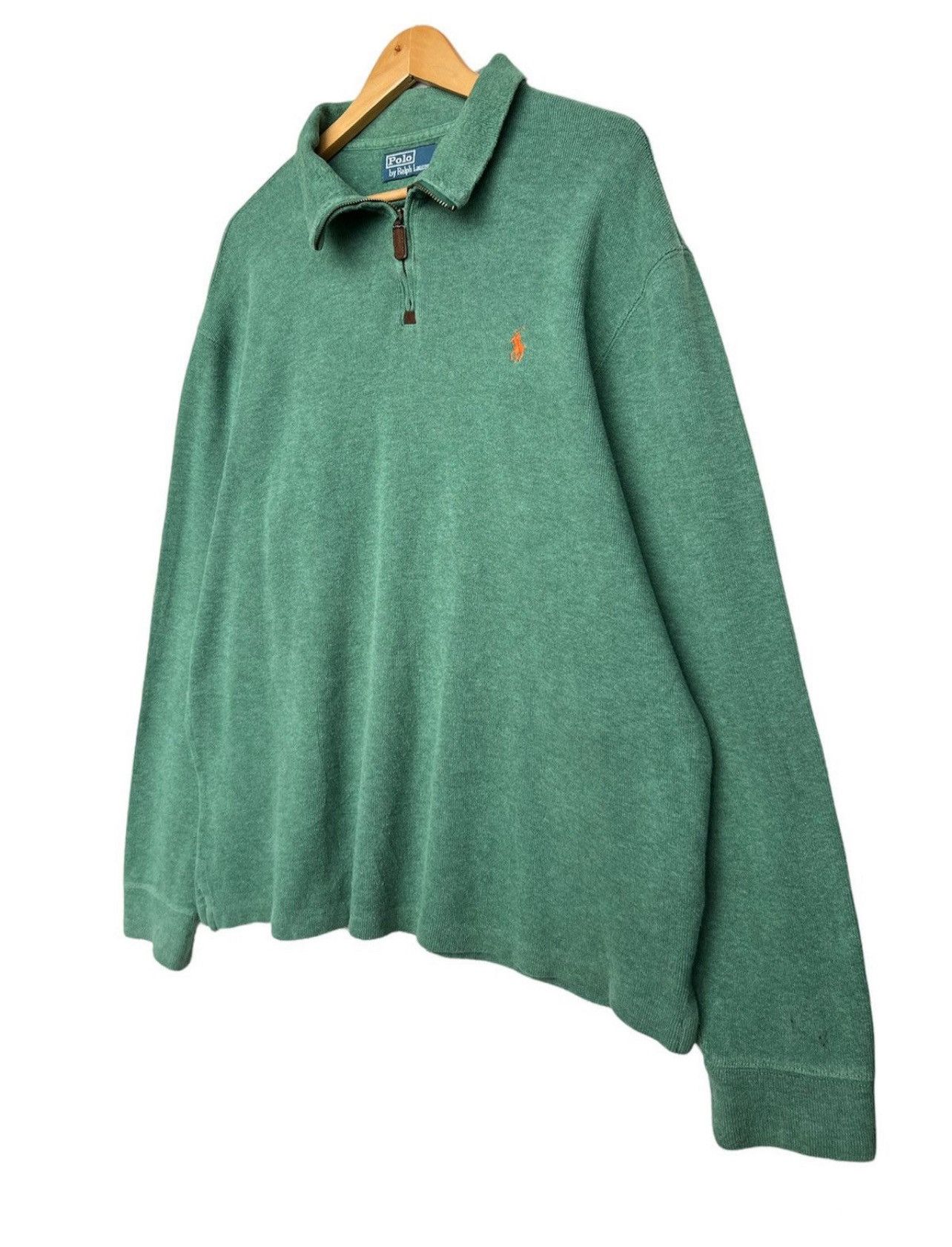 Polo Ralph Lauren Vintage Polo Ralph Lauren Green Half Zip Sweater Size M Size US L / EU 52-54 / 3 - 2 Thumbnail