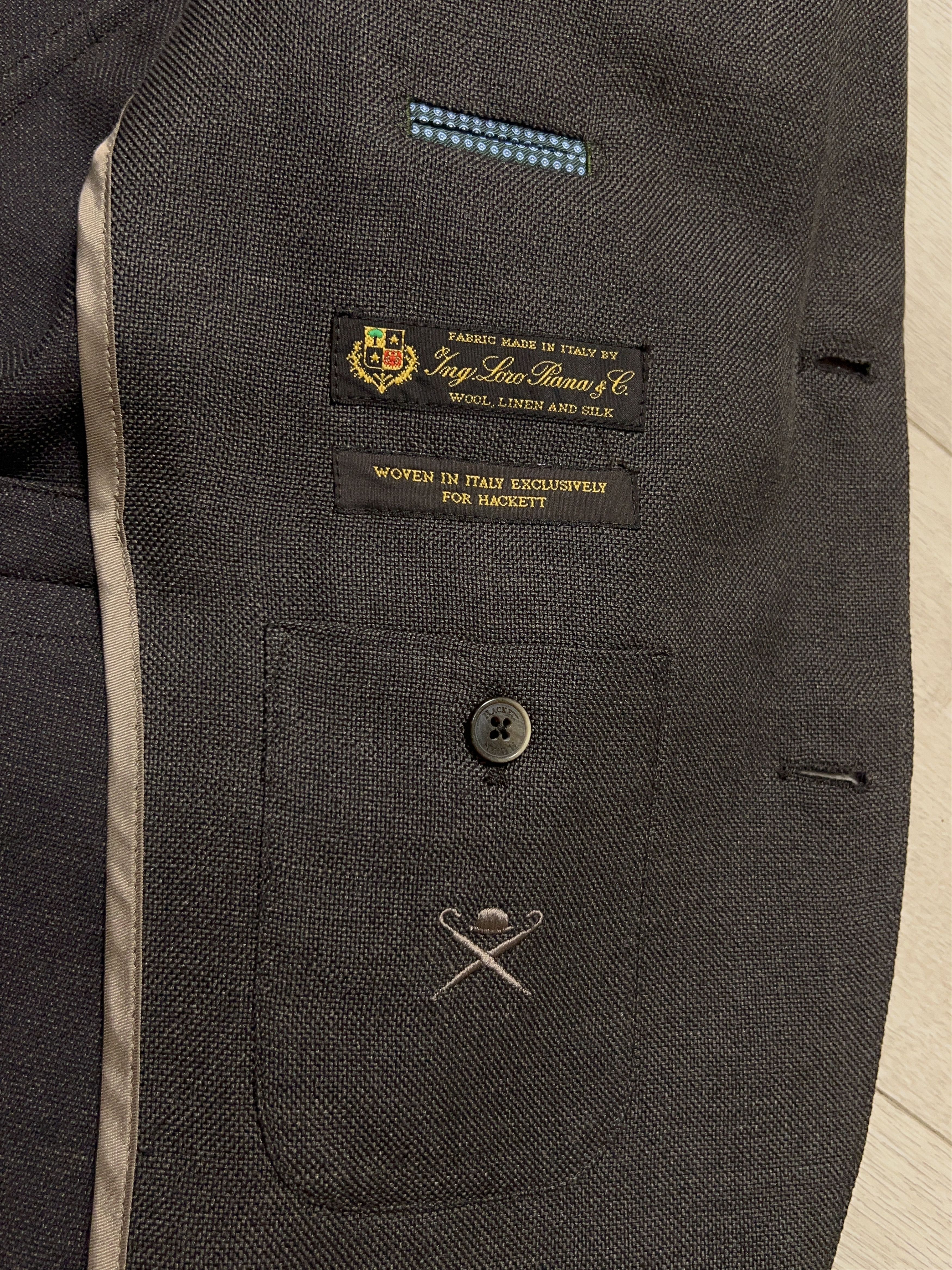 Hackett × Loro Piana Mens London Mayfair Hopsack Blazer Sport Coat Jacket Size 38R - 9 Thumbnail