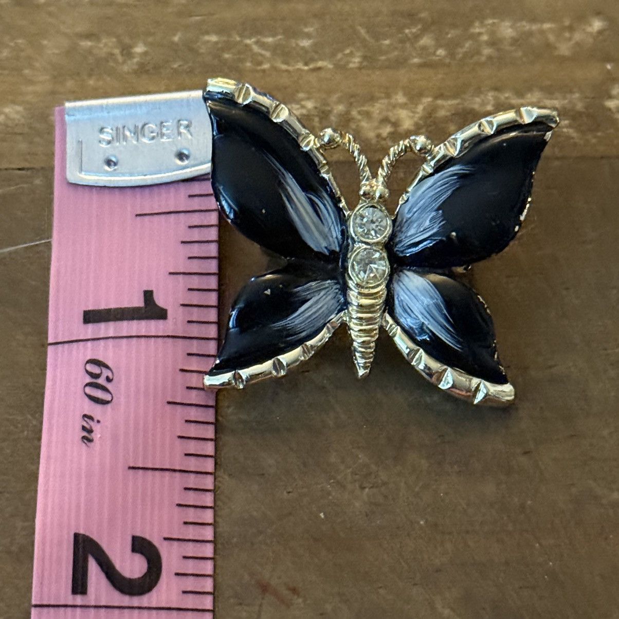 Vintage Vintage gold tone black butterfly brooch set Size ONE SIZE - 4 Thumbnail