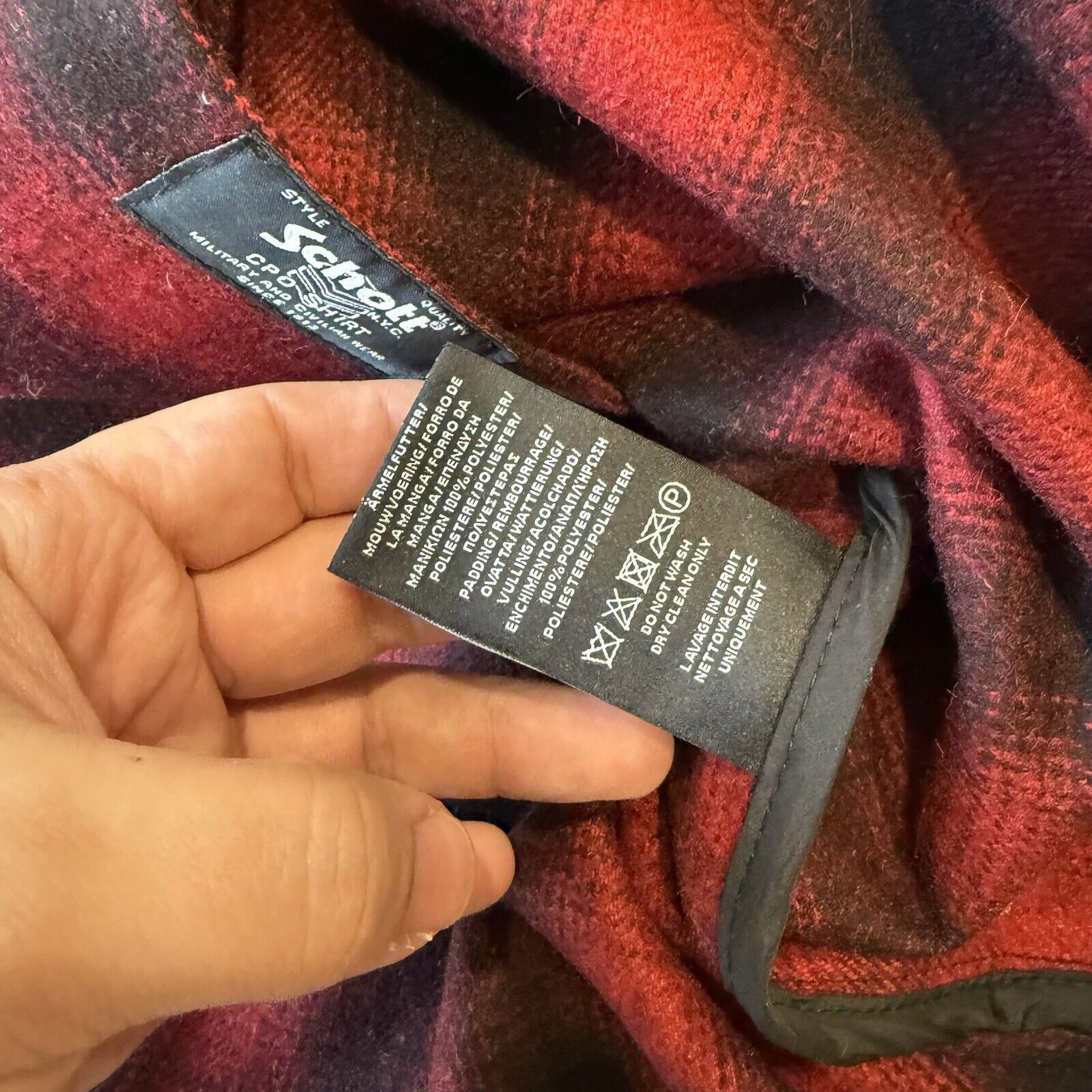 Schott Schott NYC Timber Wool Shirt Medium Red Black Buffalo Plaid Size US M / EU 48-50 / 2 - 8 Thumbnail