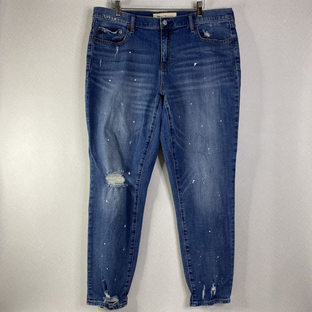 Gap Gap Jeans Woman's Sz 32 Tall Best Girlfriend Paint EUC Size 32" / US 10 / IT 46 - 2 Thumbnail
