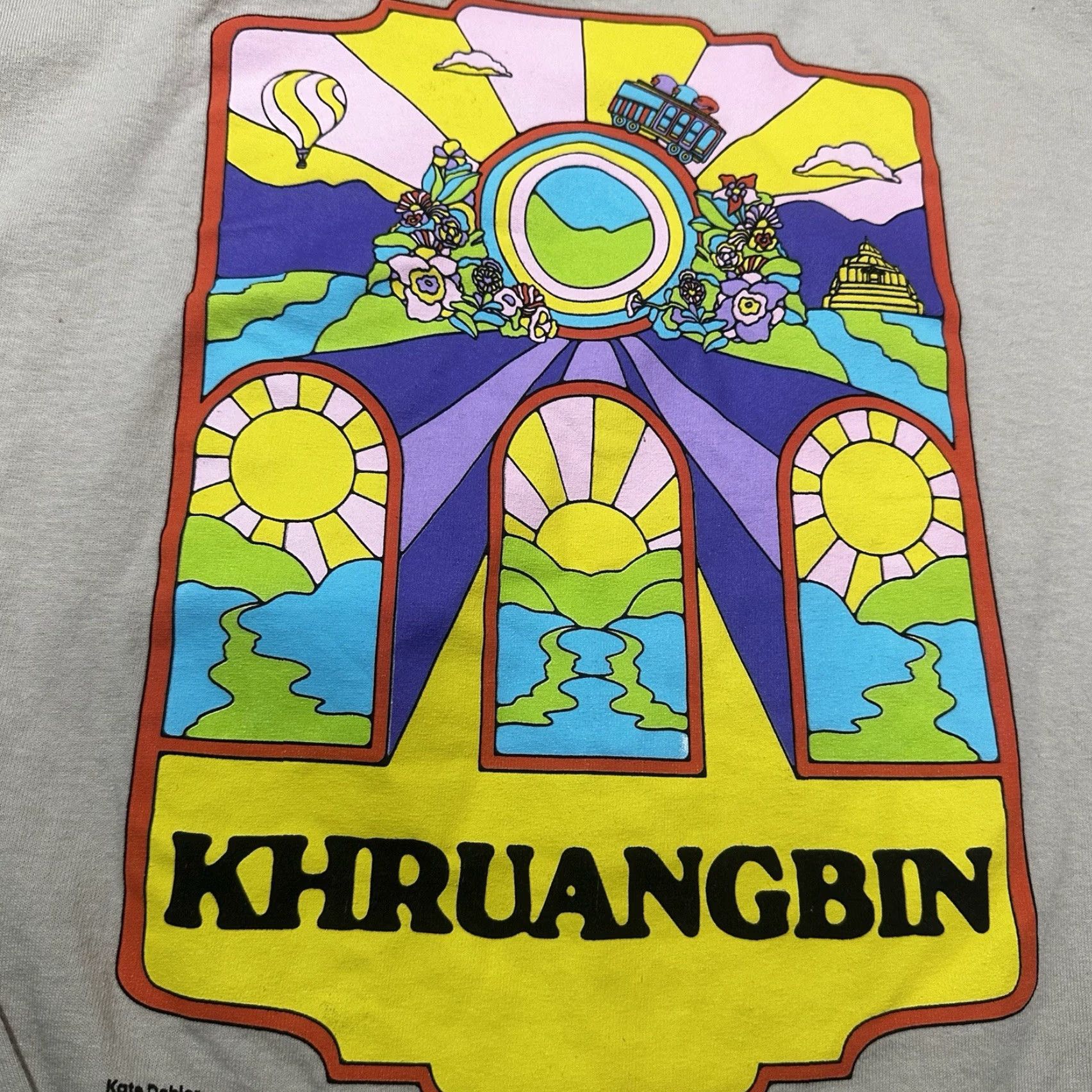Gildan Khruangbin Band Shirt Mens Medium Beige Long Sleeve Logo Cotton All Seasons Double-Sided Music Size US M / EU 48-50 / 2 - 5 Thumbnail
