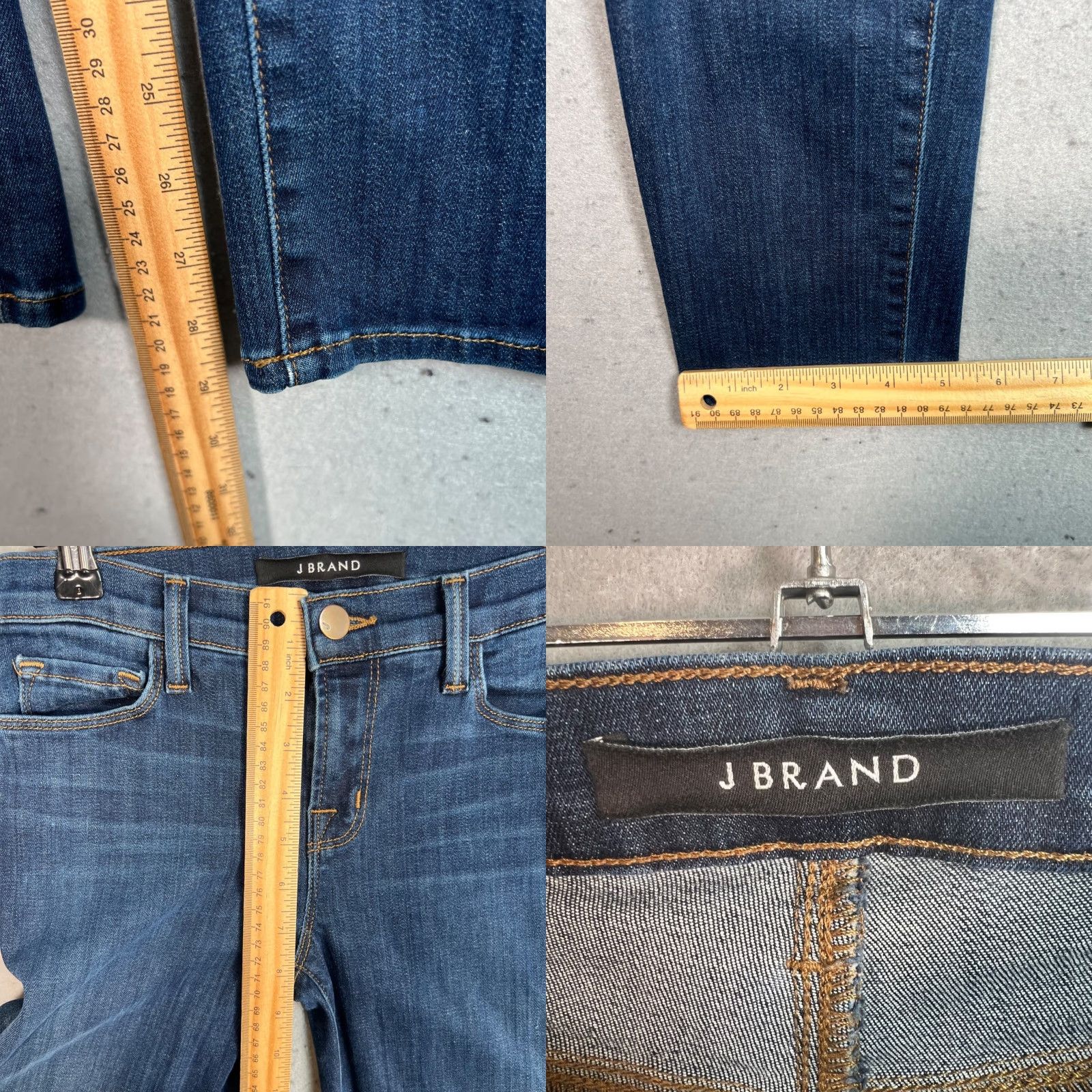 J Brand J Brand Jeans Womens 25 Skinny Denim Blue Dark Wash Cotton Blend 5-Pocket Stretch Size 25 Size 42" / US 20 - 8 Thumbnail