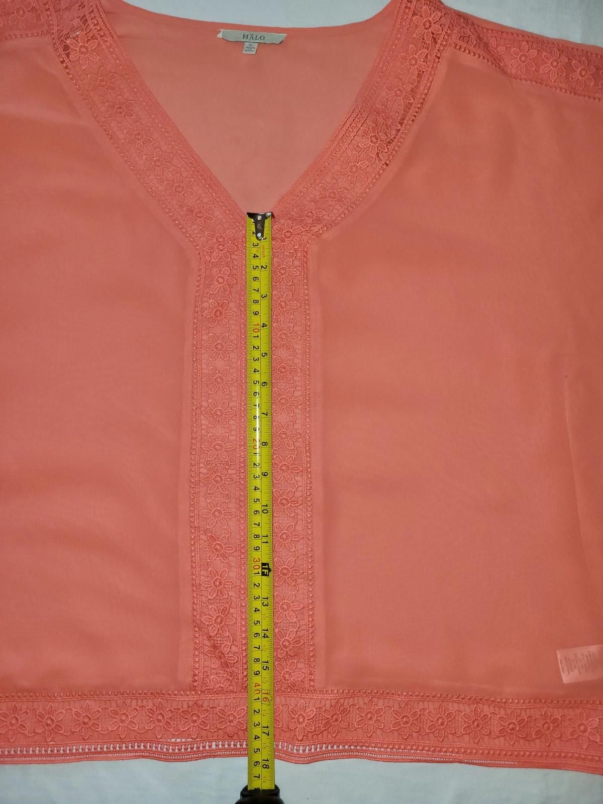 Halo Halo women's XL salmon tunic blouse Size XL / US 12-14 / IT 48-50 - 3 Thumbnail