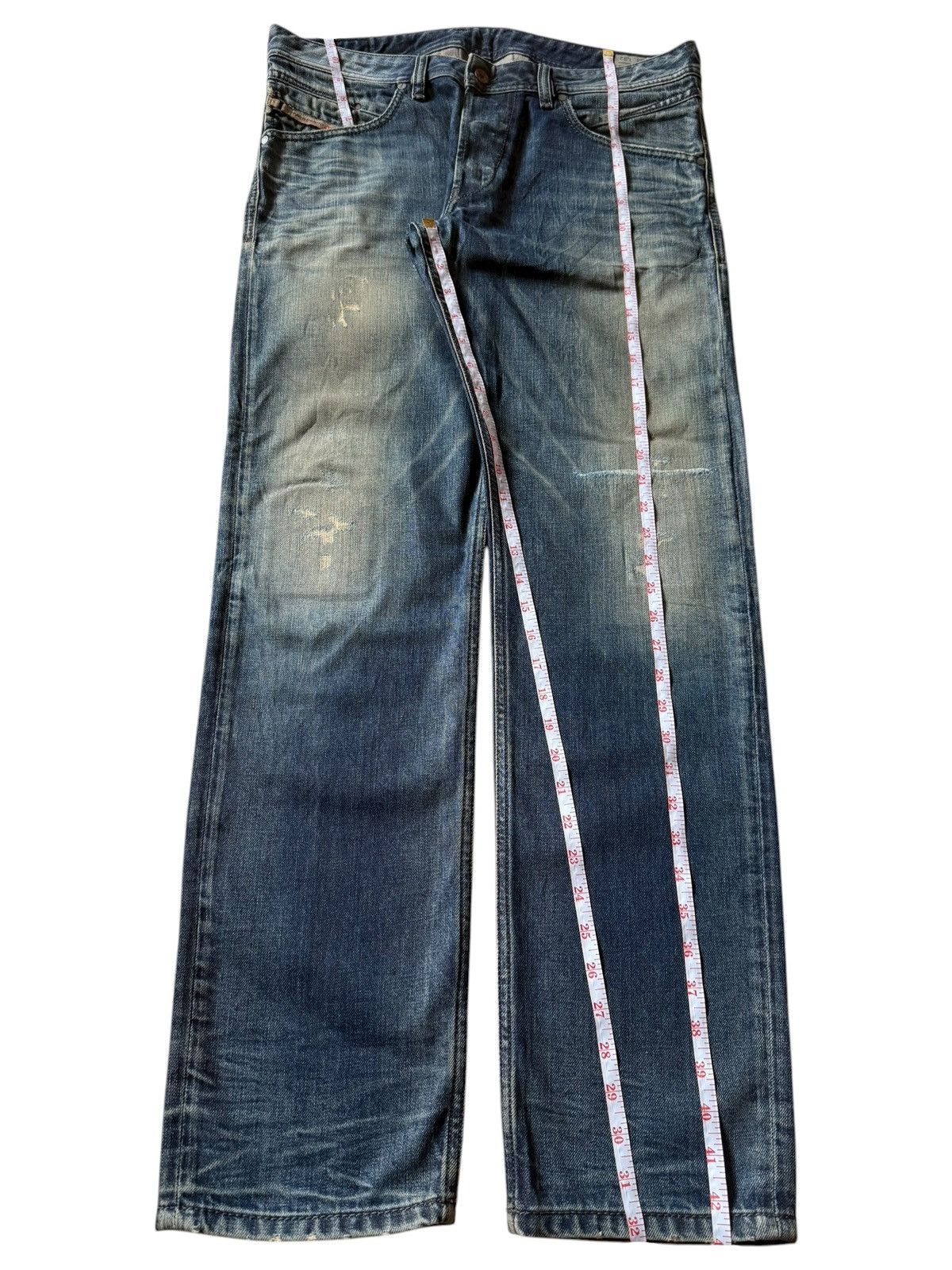 Diesel Vintage Diesel Belther Mud Wash Distressed Jeans Size 35" - 7 Thumbnail