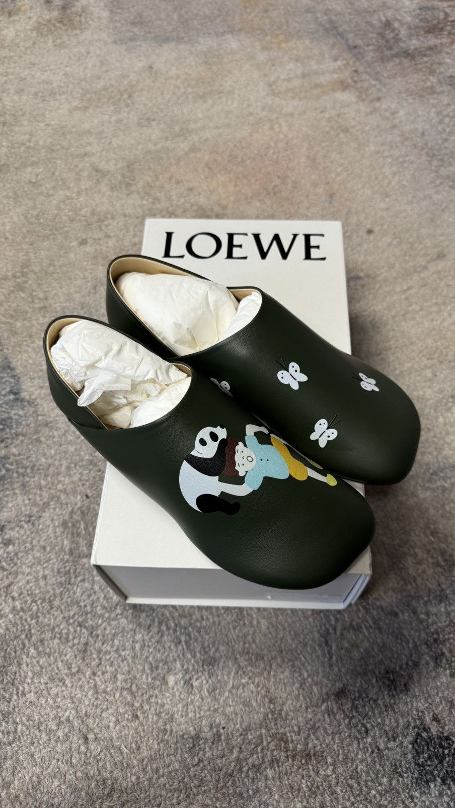 Loewe Loewe x Suna Fujita Toy Printed Leather Slippers Size US 6 / EU 39 - 1 Thumbnail