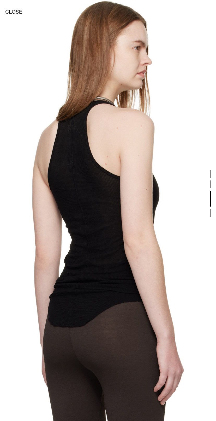 Rick Owens Rick Owens Black Temple Basic Rib Tank Top | Grailed