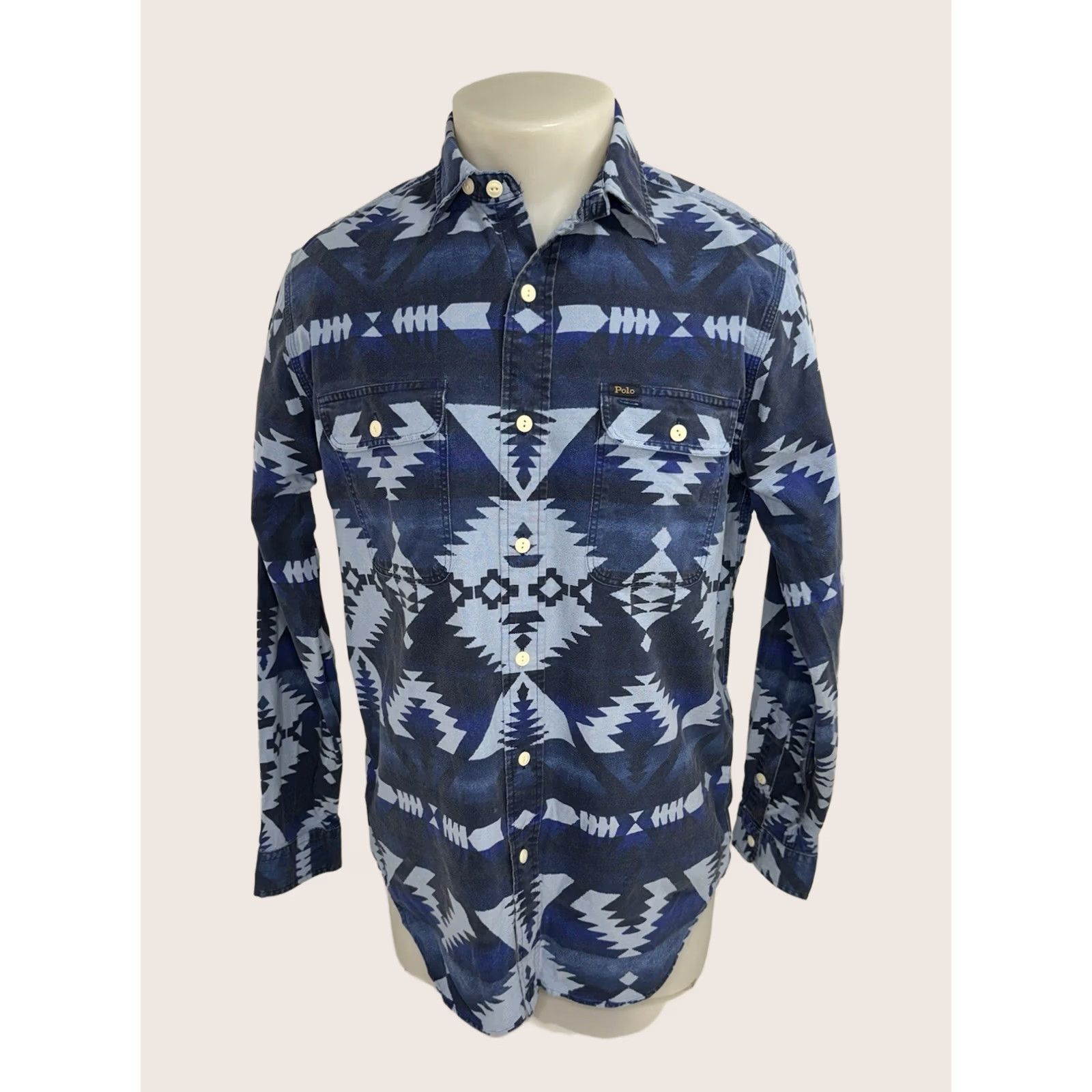 Polo Ralph Lauren POLO RALPH LAUREN - AZTEC Southwestern Mens M Work Shirt Size US M / EU 48-50 / 2 - 1 Thumbnail