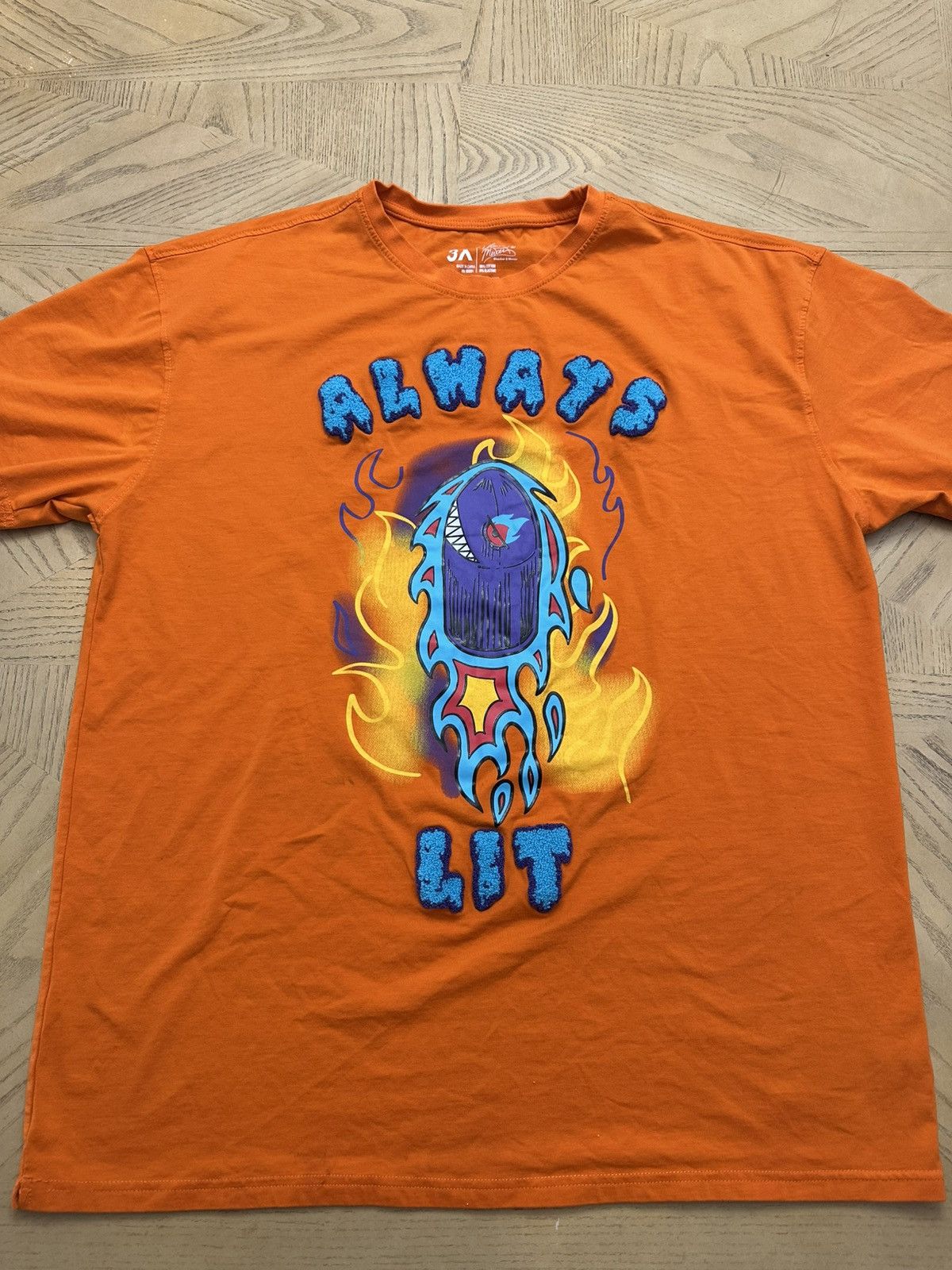 Other Bleecker & Mercer "Always Lit" orange graphic t-shirt Size US XXL / EU 58 / 5 - 1 Thumbnail
