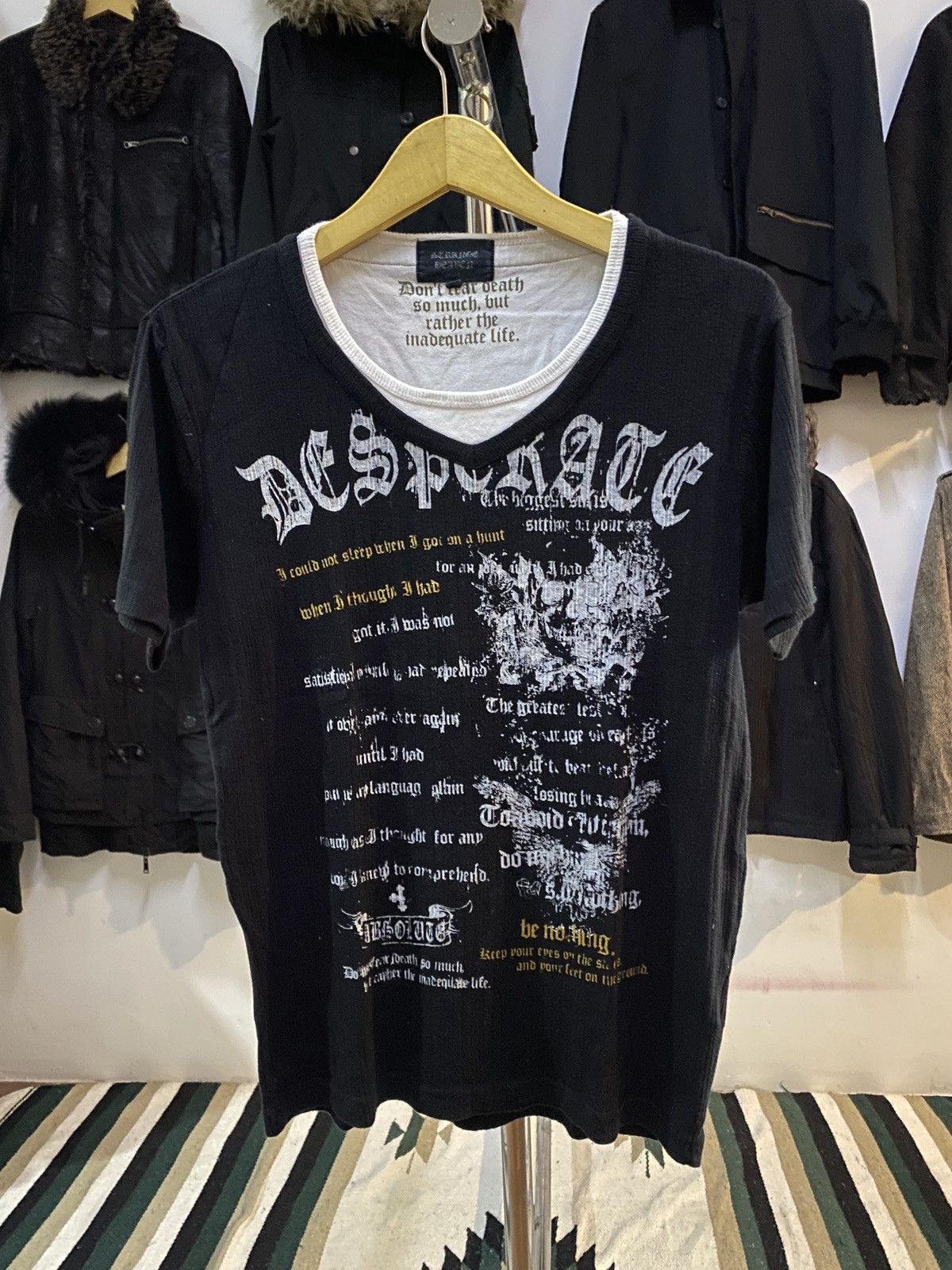 Japanese Brand Japanese Strange Heaven poem double layer tee Size US L / EU 52-54 / 3 - 2 Thumbnail