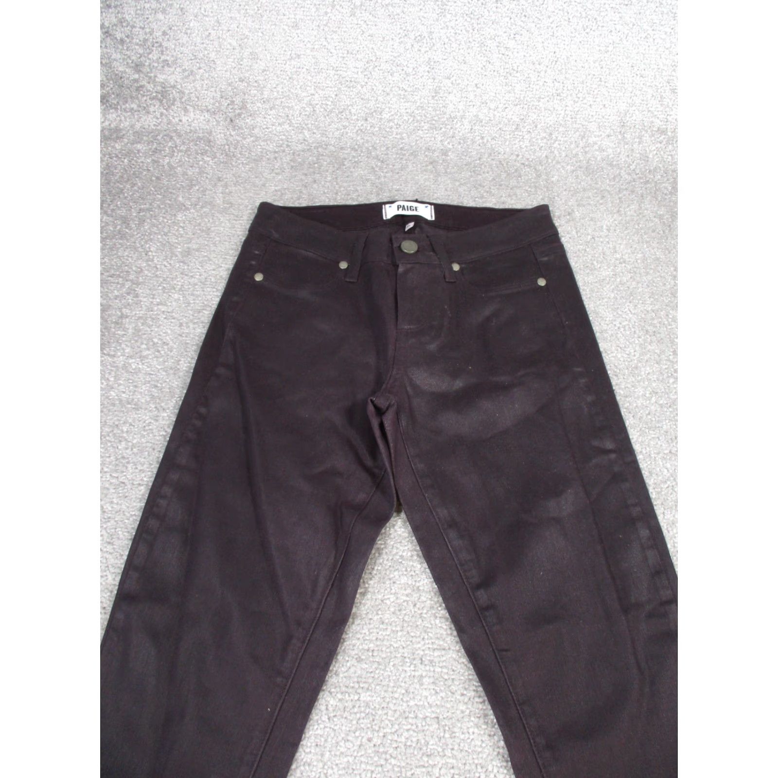 Paige Paige Verdugo Jeans Womens 26 Dark Purple Coated Denim Skinny Paige Jeans Women 26 Purple Skinny Verdugo Dark Purple 90s? Size 26" / US 2 / IT 38 - 2 Thumbnail