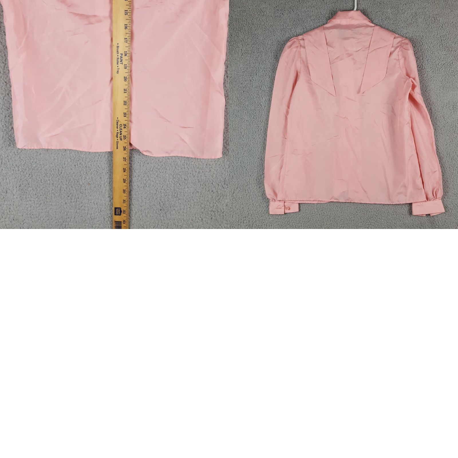 Vintage VINTAGE Vintage 80s Preppy Pink Satin Womens Size Small Bow Front Blouse Button Up Shirt Size S / US 4 / IT 40 - 8 Thumbnail
