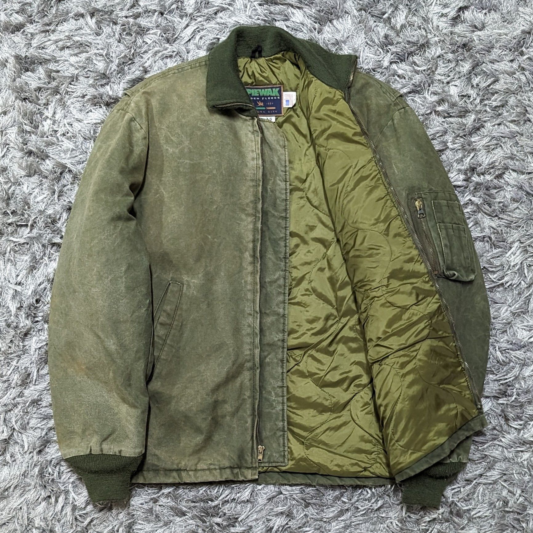 image of I Spiewak And Sons x Spiewak Vintage Spiewak Jacket Usa Oversized Vintage Army Bomber in Green (Siz