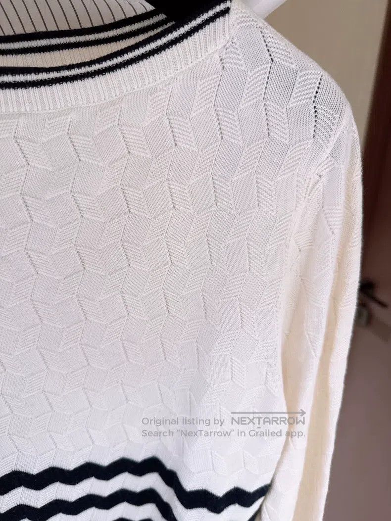 Loro Piana Loro Piana Black and white striped cashmere knit sweater Size XS / US 0-2 / IT 36-38 - 2 Thumbnail
