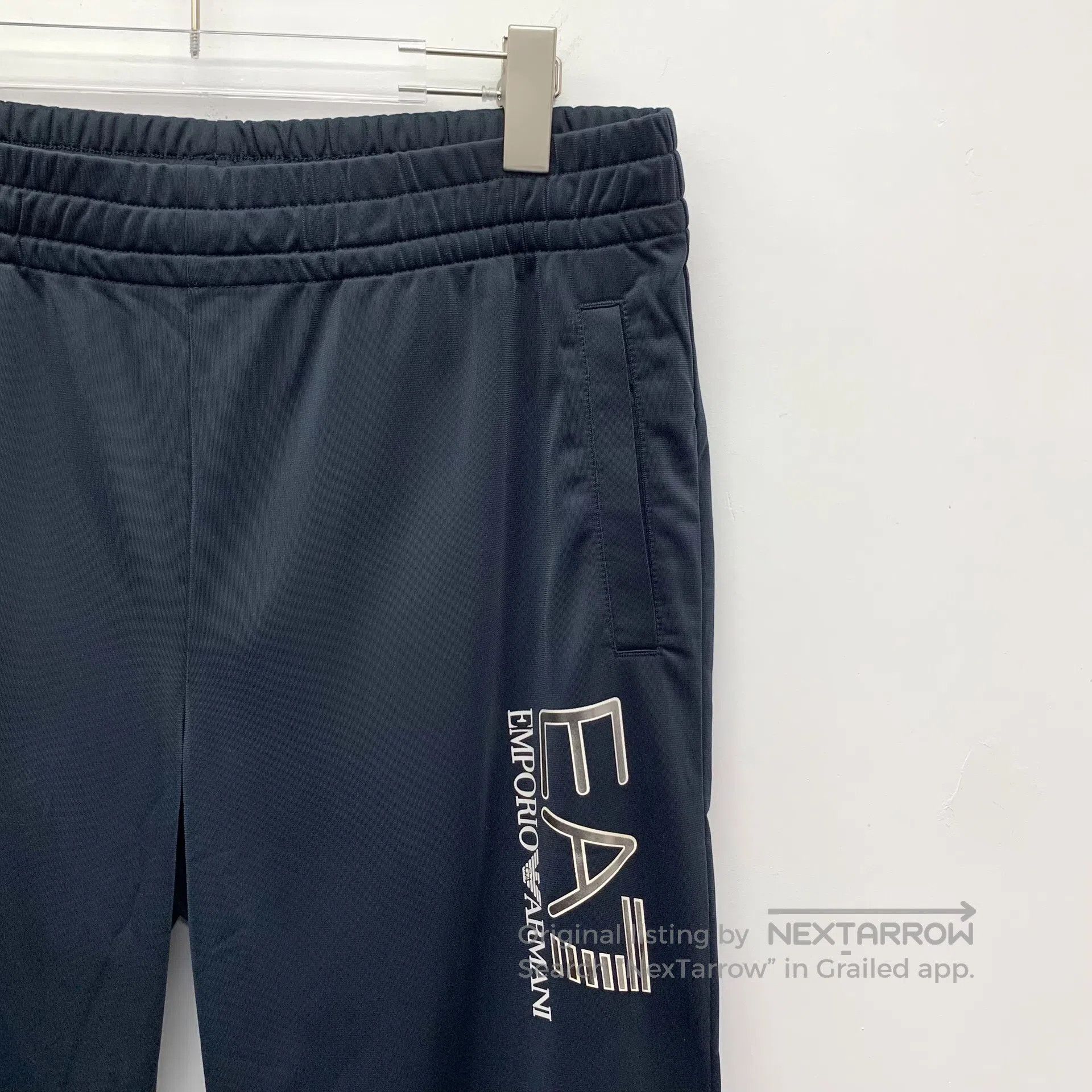 Armani Armani size L Black logo print casual long pants| Size US 27 - 3 Thumbnail