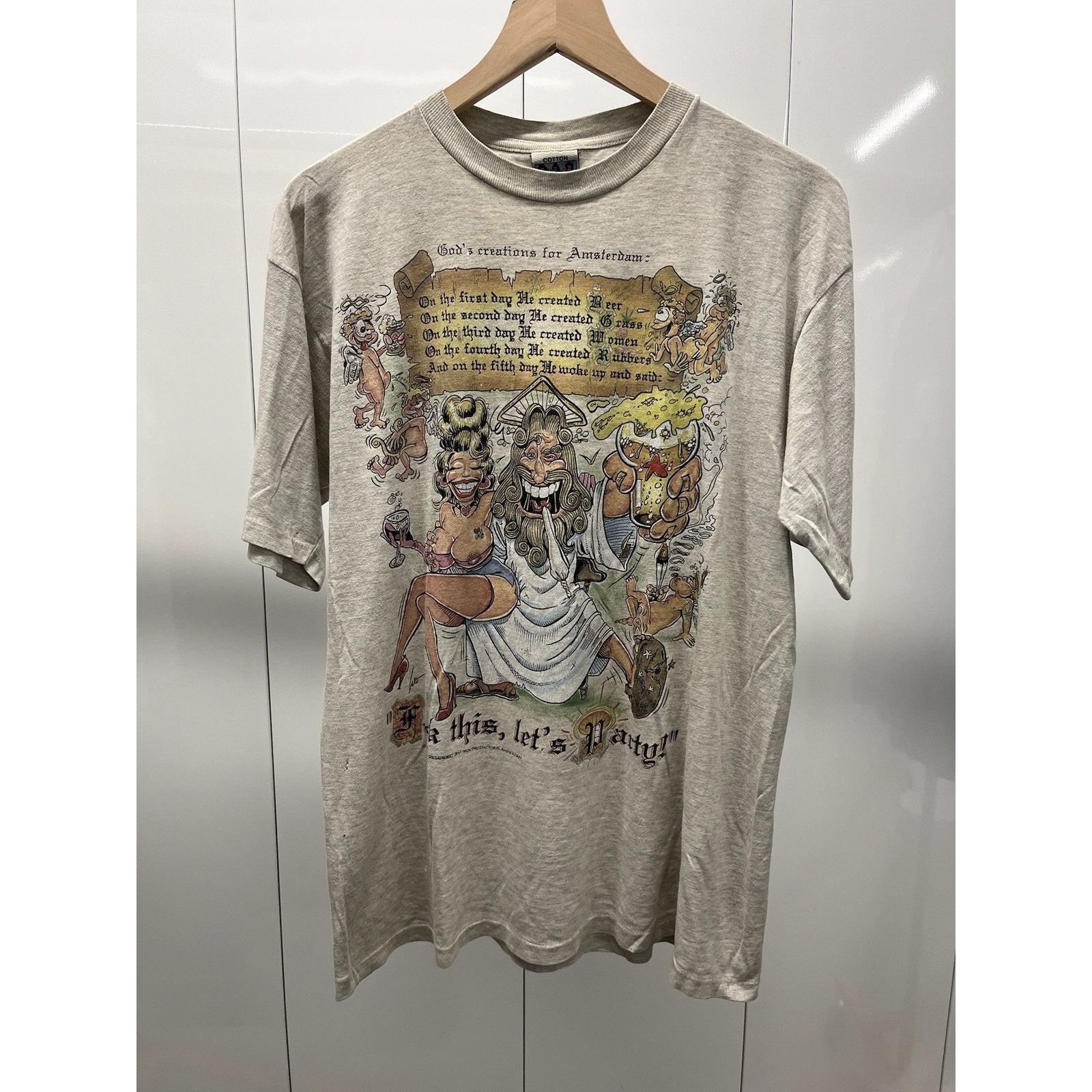 Vintage Vintage Jesus Weed Beer Women Parody Shirt Size US L / EU 52-54 / 3 - 1 Thumbnail