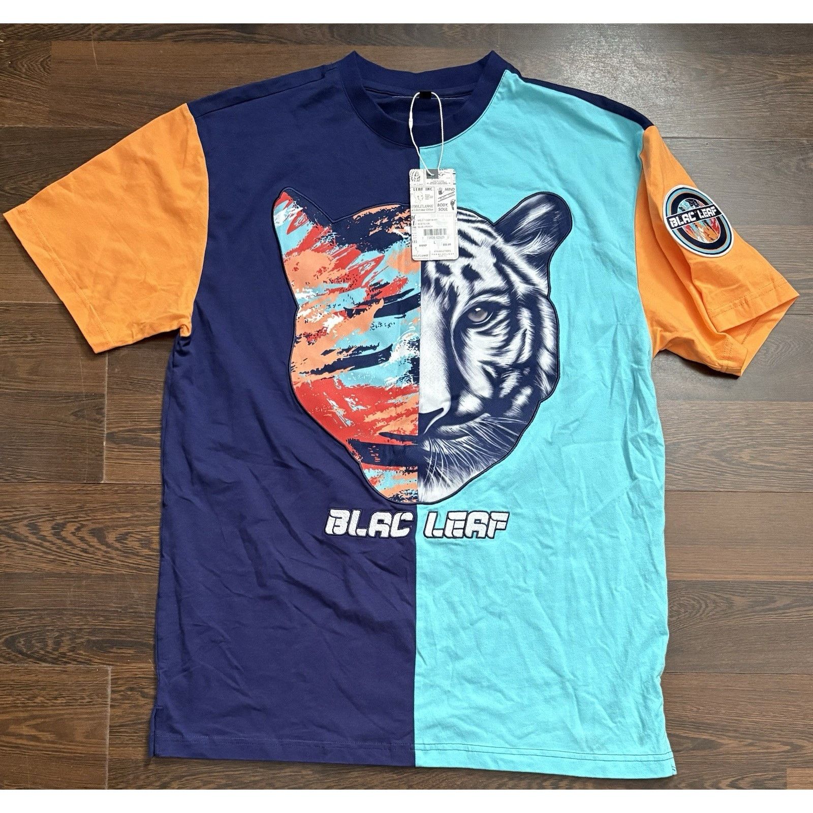 & Other Stories BLACK LEAF SPLIT TIGER SHIRT MENS SZ LARGE MULTI-COLOR Size US L / EU 52-54 / 3 - 3 Thumbnail