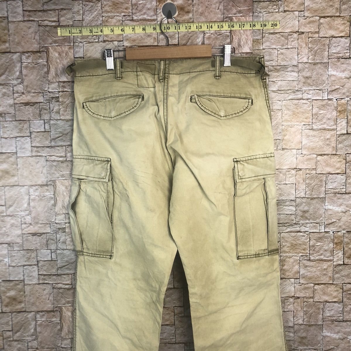 Japanese Brand Quadro Green Cargo Multipocket Pants #A359 Size US 33 - 17 Thumbnail