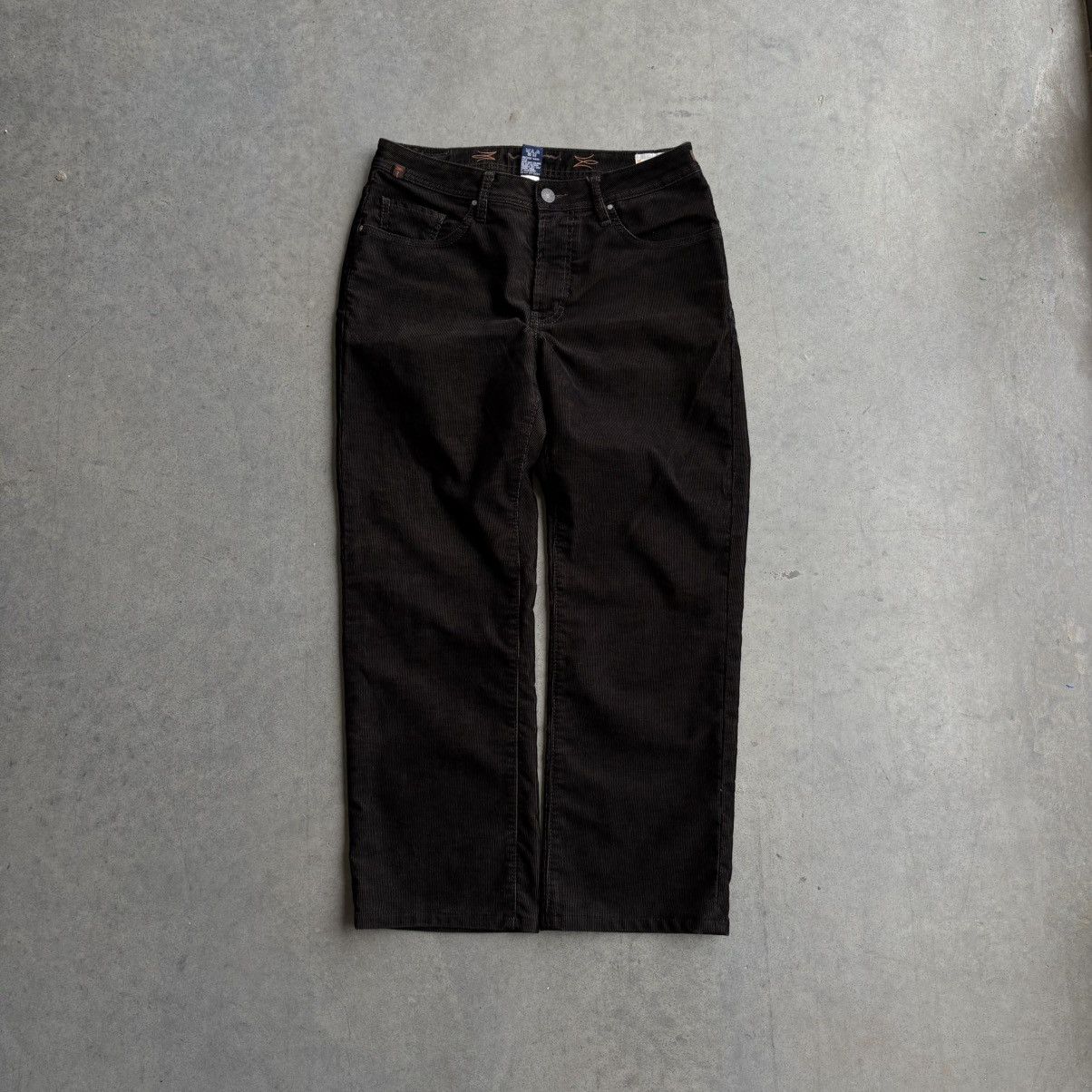 Seven 7 Vintage Brown Corduroy Dark Wash Denim Jeans 34x32 Straight Size US 34 / EU 50 - 1 Thumbnail