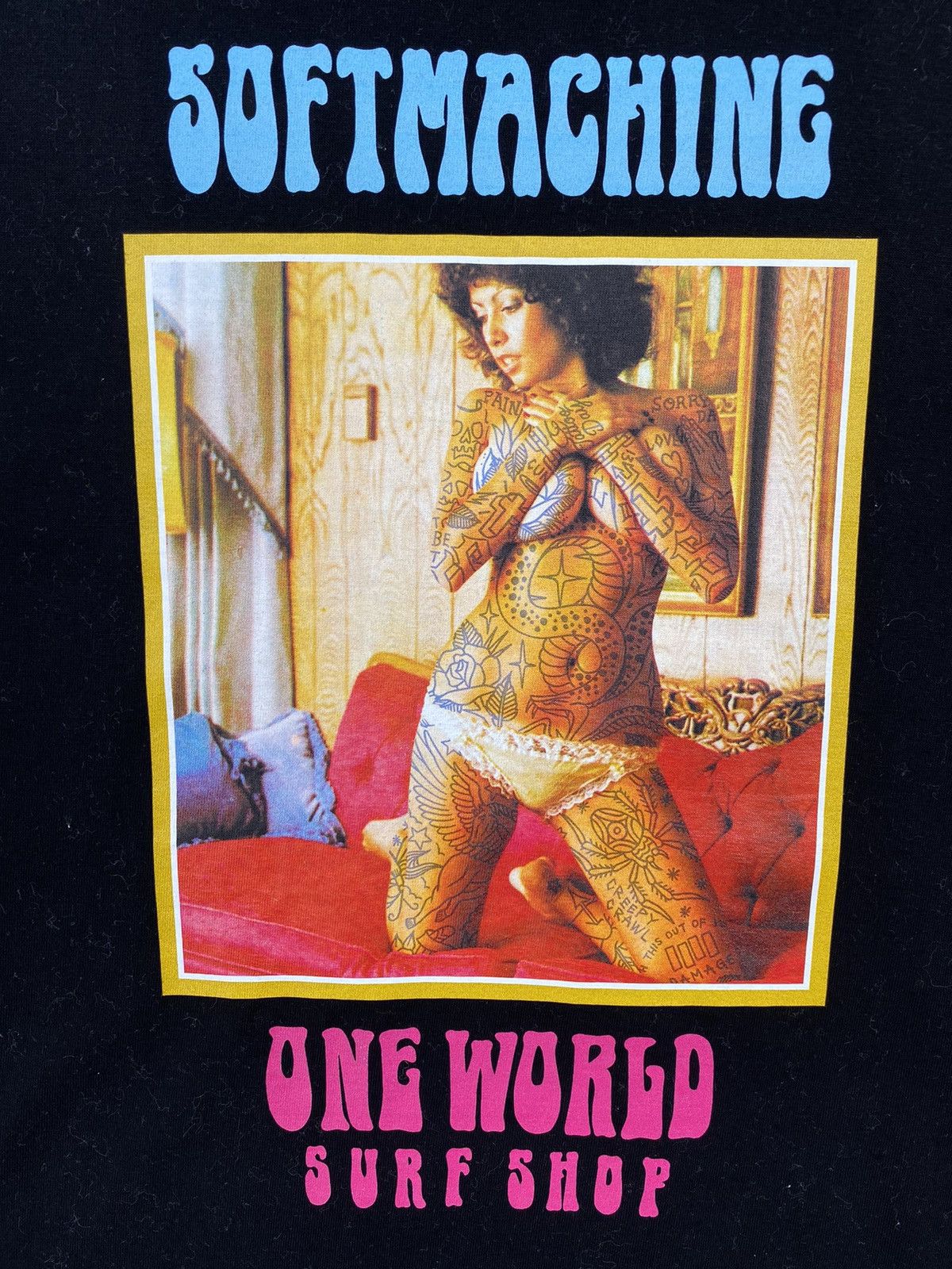 Vintage Sick🔥Vintage Soft Machine Sexy Tattoo Girl Tees Size US XL / EU 56 / 4 - 3 Thumbnail