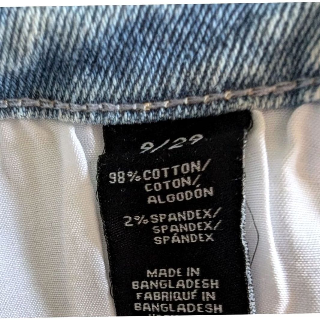 Vintage KENDALL + KYLIE The Icon High Rise Straight Jeans Light Wash Distressed 9/29 Womens Jeans Size 30" / US 8 / IT 44 - 6 Thumbnail
