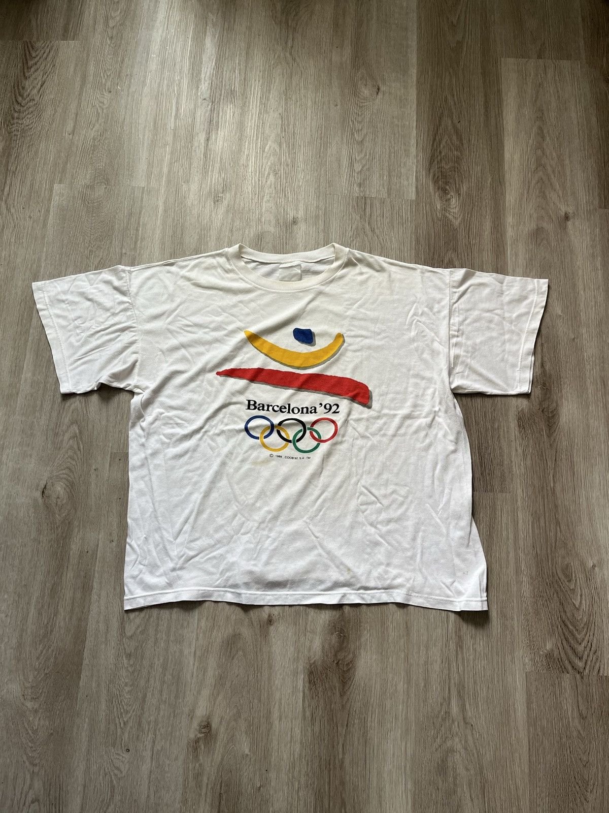Vintage Vintage Barcelona 92 Olympic Games Logo Tee Size US XXL / EU 58 / 5 - 1 Thumbnail