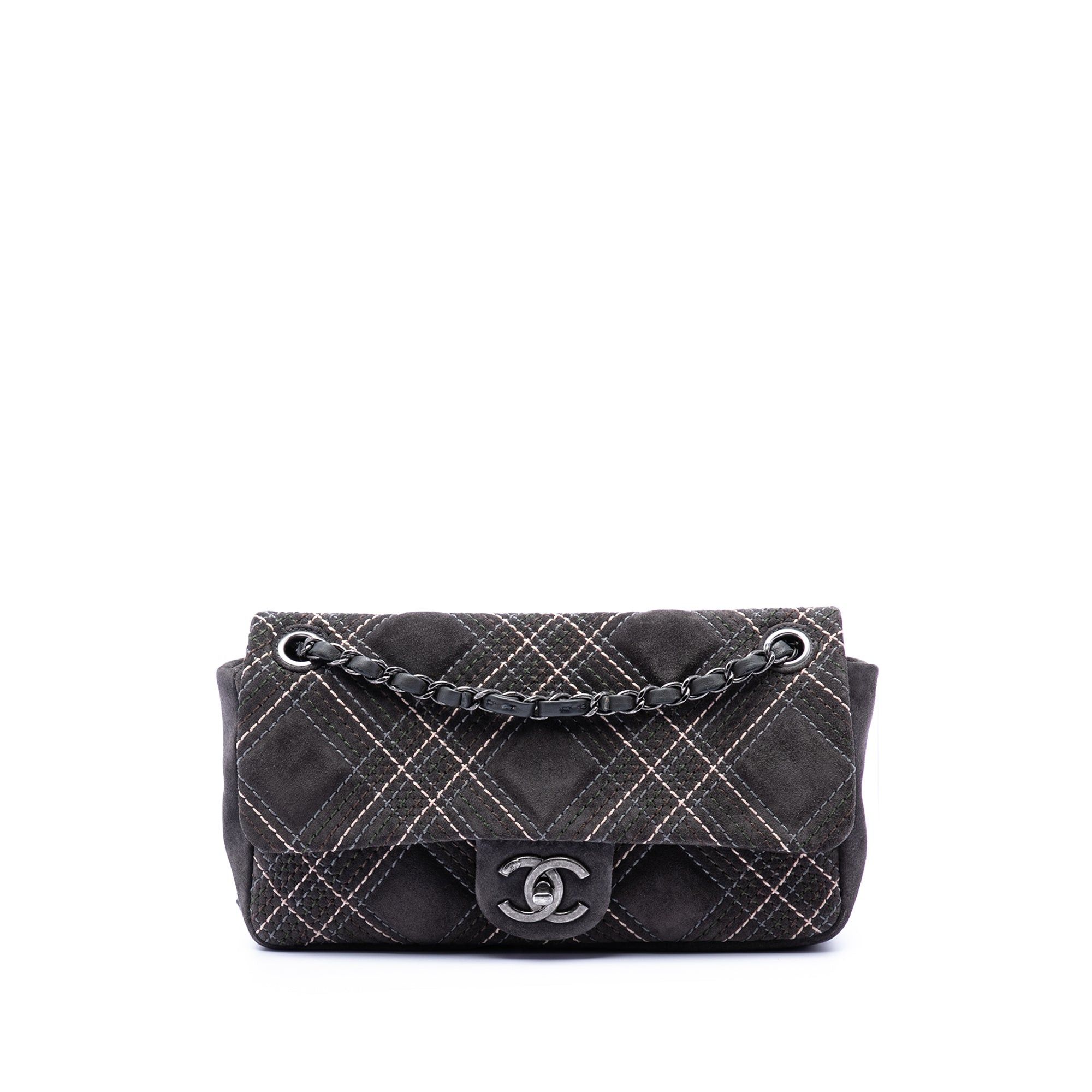 Chanel Paris Edinburgh Medium Stitched Suede Saltire Single Flap Size ONE SIZE - 1 Thumbnail