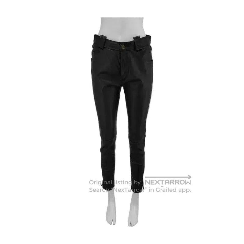 Louis Vuitton Louis Vuitton Black Leather Casual Pants for Women . Size 23" - 1 Thumbnail