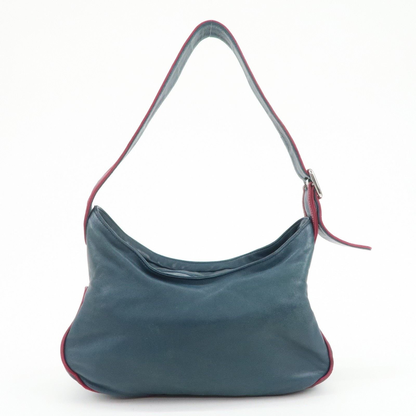 Loewe Loewe Nappa Leather Shoulder Bag Blue Size ONE SIZE - 2 Thumbnail