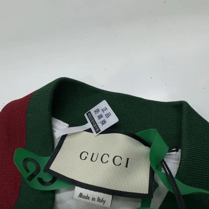 Gucci Gucci Gucci Striped Short Sleeve Polo Shirt -2506 Size US XL / EU 56 / 4 - 4 Thumbnail