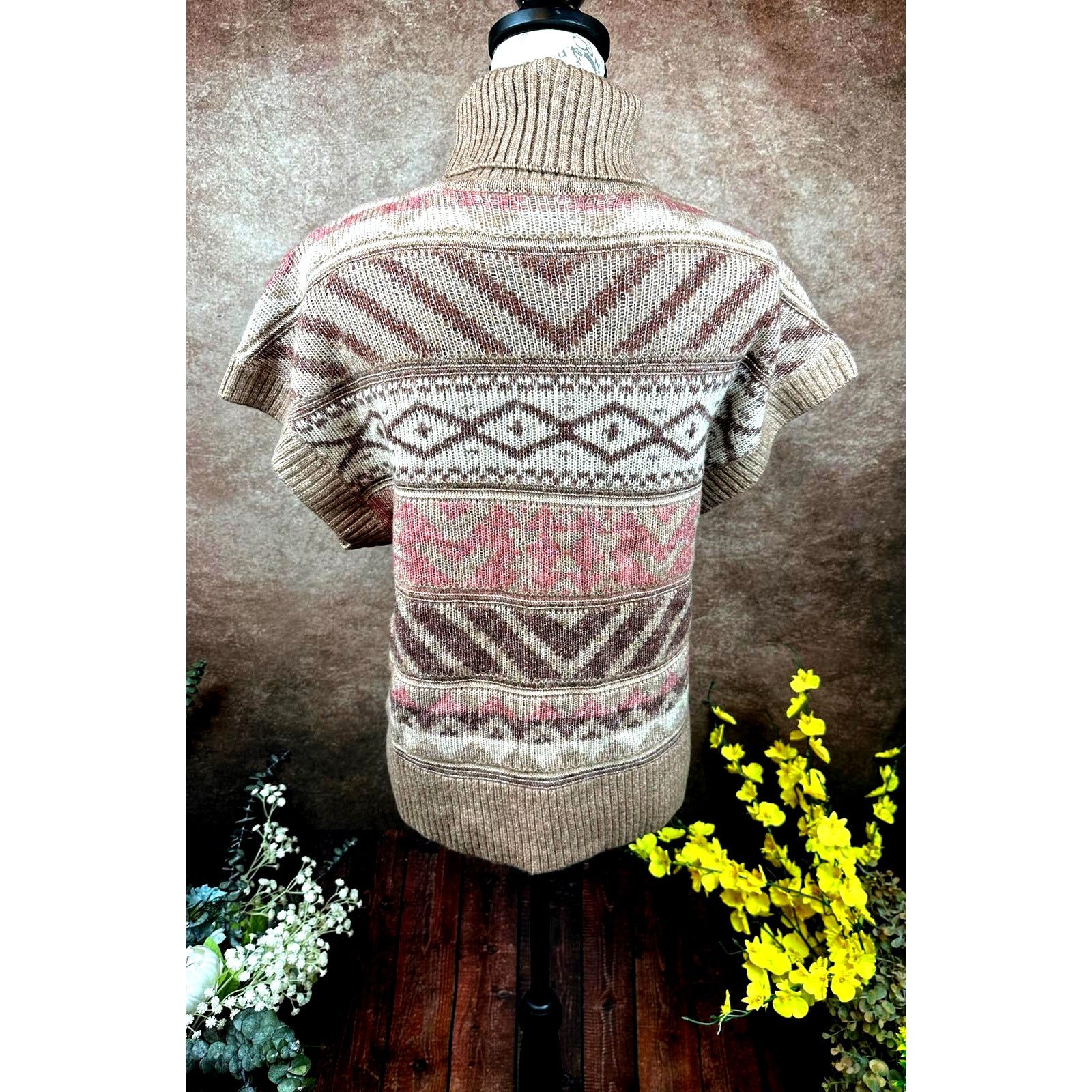 Other Design History Ribbed Cap Sleeved Turtleneck Brown Multi L Size L / US 10 / IT 46 - 5 Thumbnail