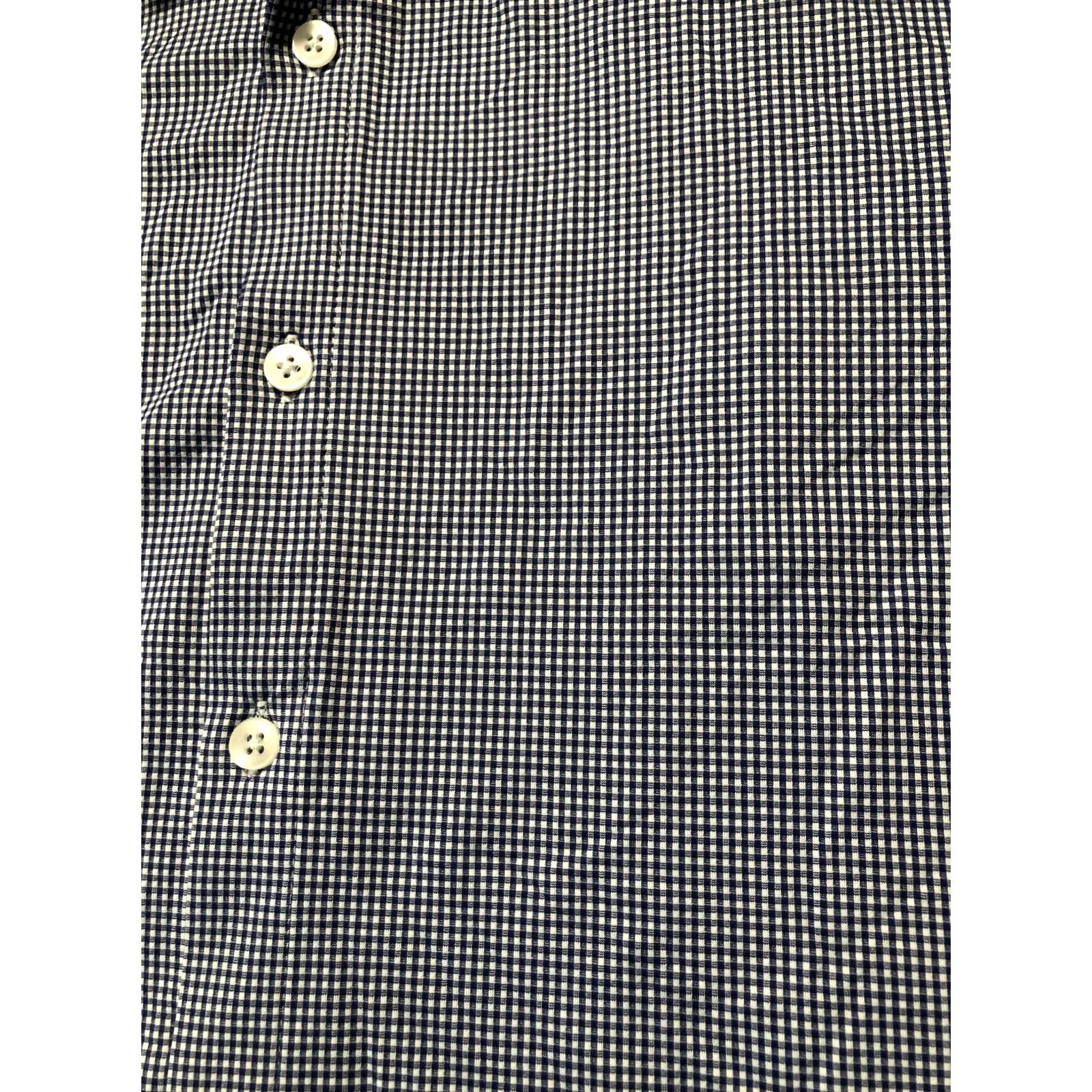 Mizzen+Main Mizzen+Main Shirt Mens Large Blue Gingham Spinnaker Trim Fit Dress Button Up Size 42R - 3 Thumbnail