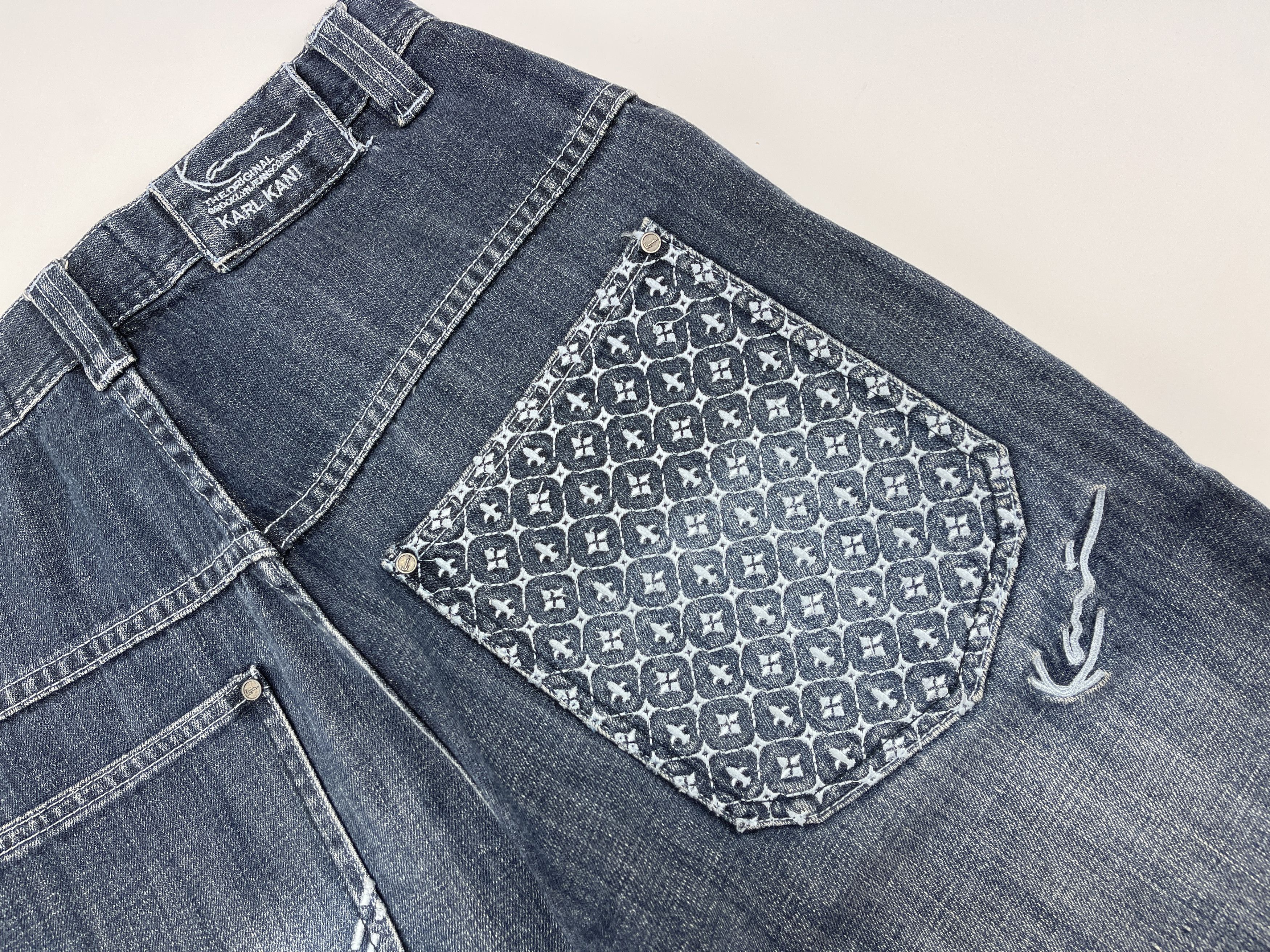 Karl Kani KARL KANI shorts, vintage hip hop baggy jeans, 90s size W 30 Size US 30 / EU 46 - 6 Thumbnail